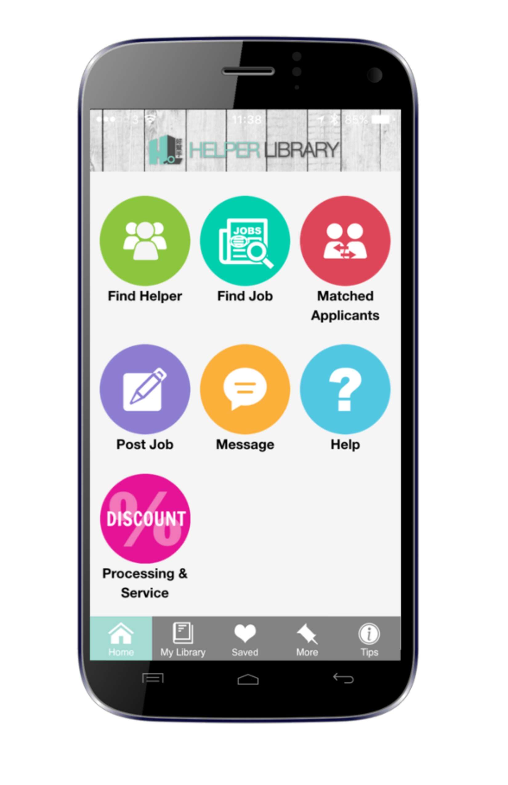 From maternity specialists to drivers, HelperLibrary is your go-to app for helpers; all you need is a mobile phone.