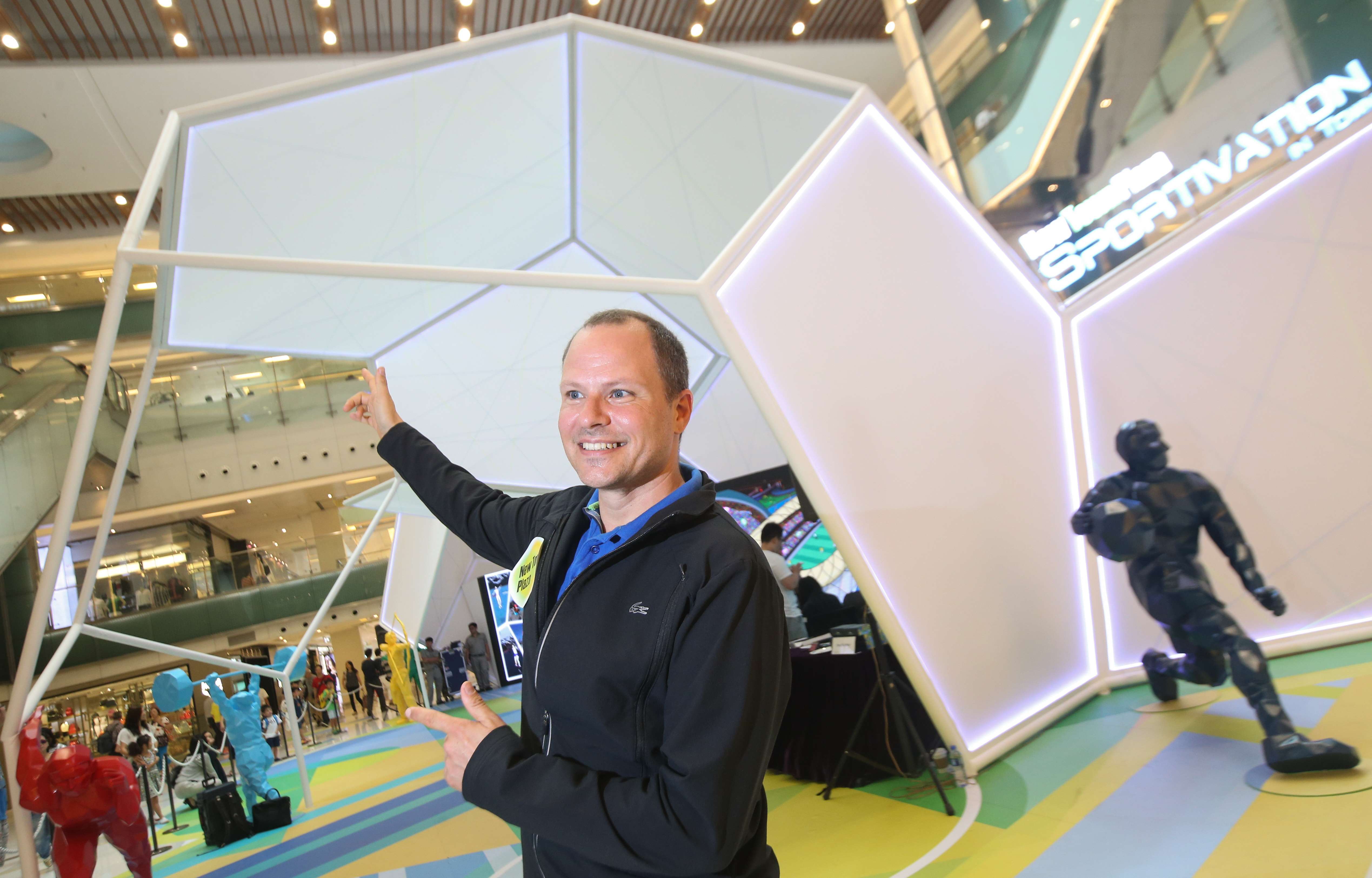 Chris Bosse, the designer of Beijing Olympics' Water Cube, poses for a photograph at New Town Plaza in Shatin. Photo: David Wong