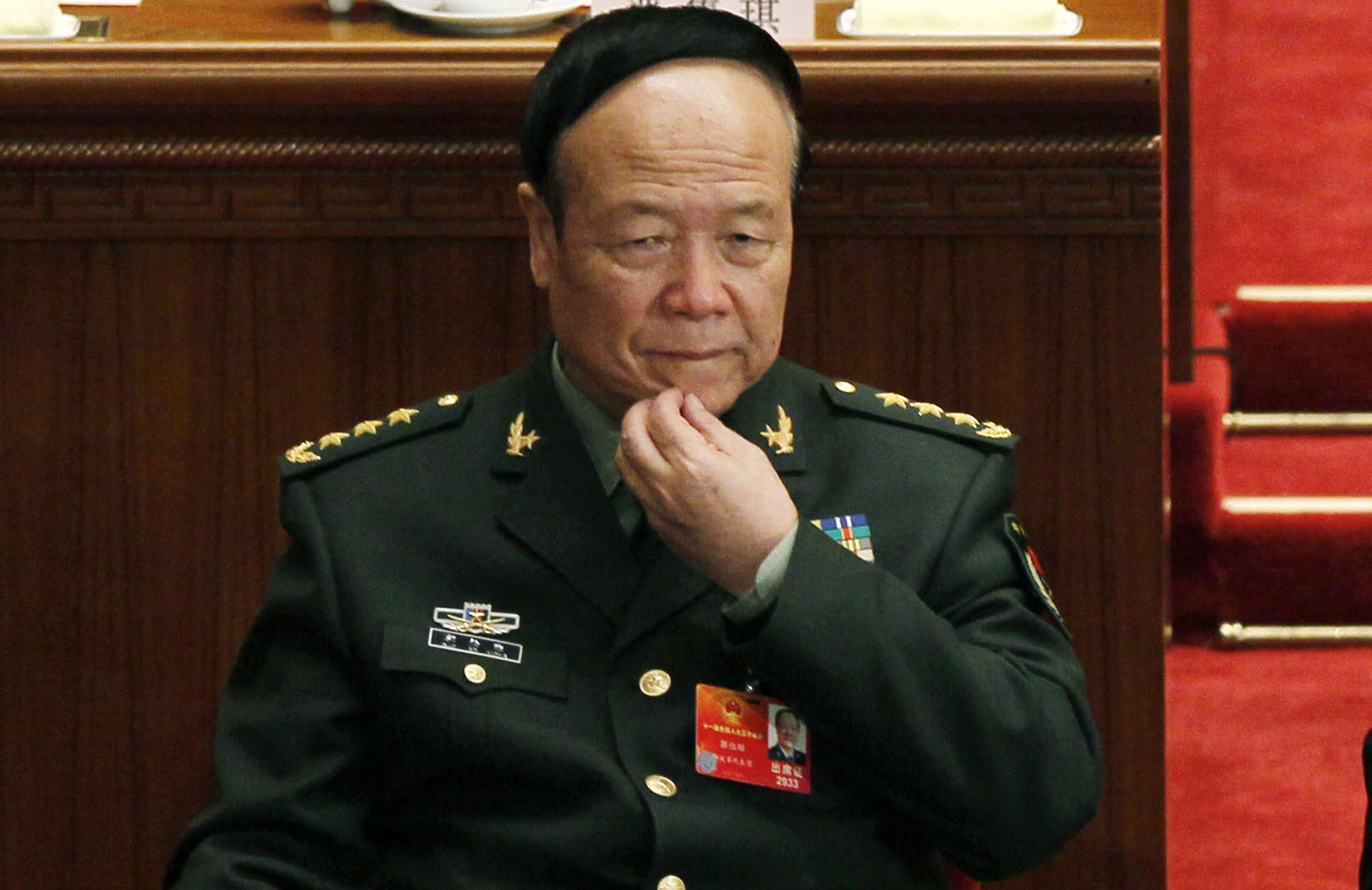 General Guo Boxiong, who has been sentenced to life for taking bribes, is seen here attending a session of the National People’s Congress in Beijing in 2012. Photo: AP