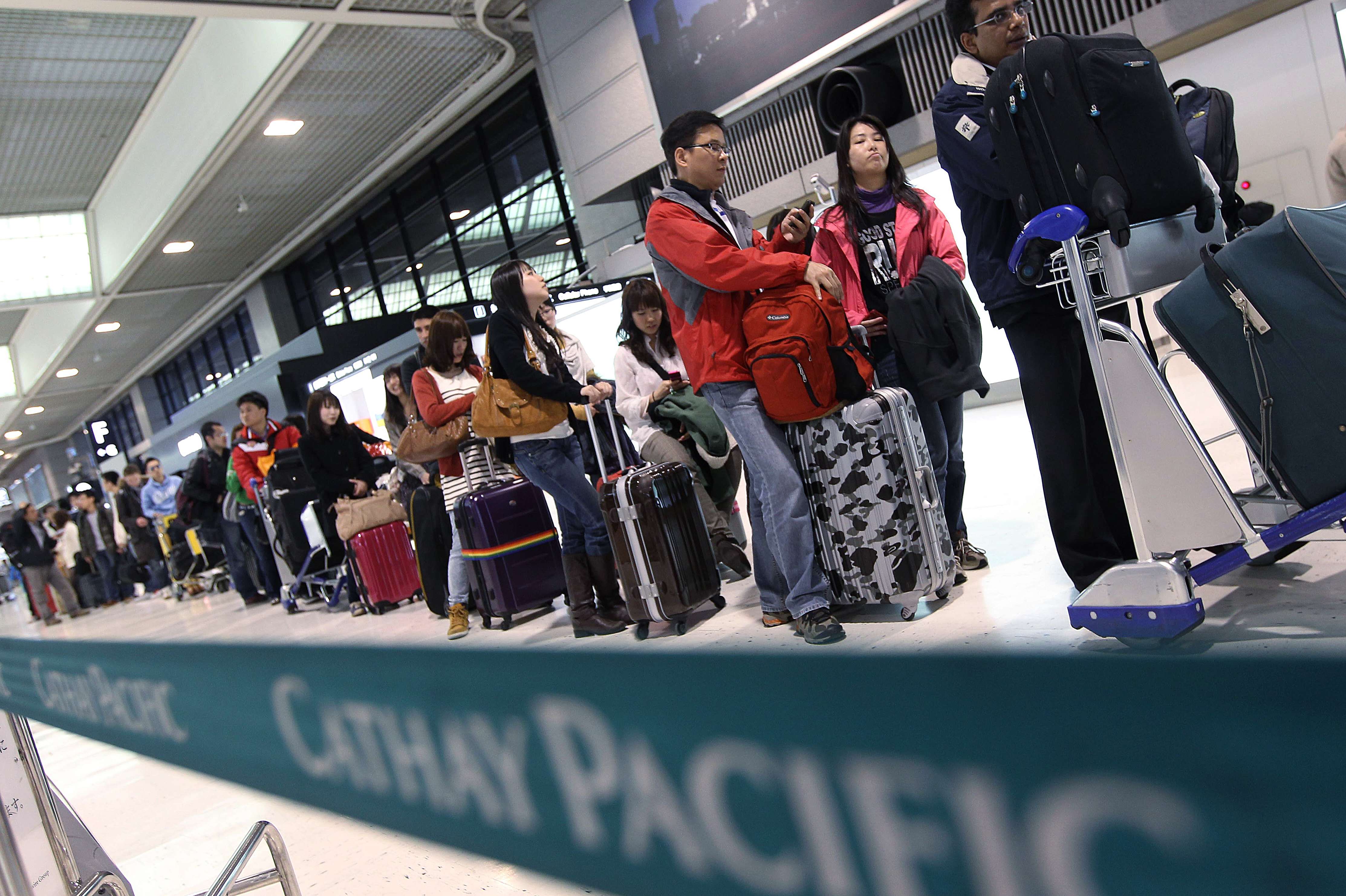 To speed up the check-in process and whittle down queues, the airlines are also reviewing their baggage policy so that passengers are encouraged to have fewer pieces of luggage.