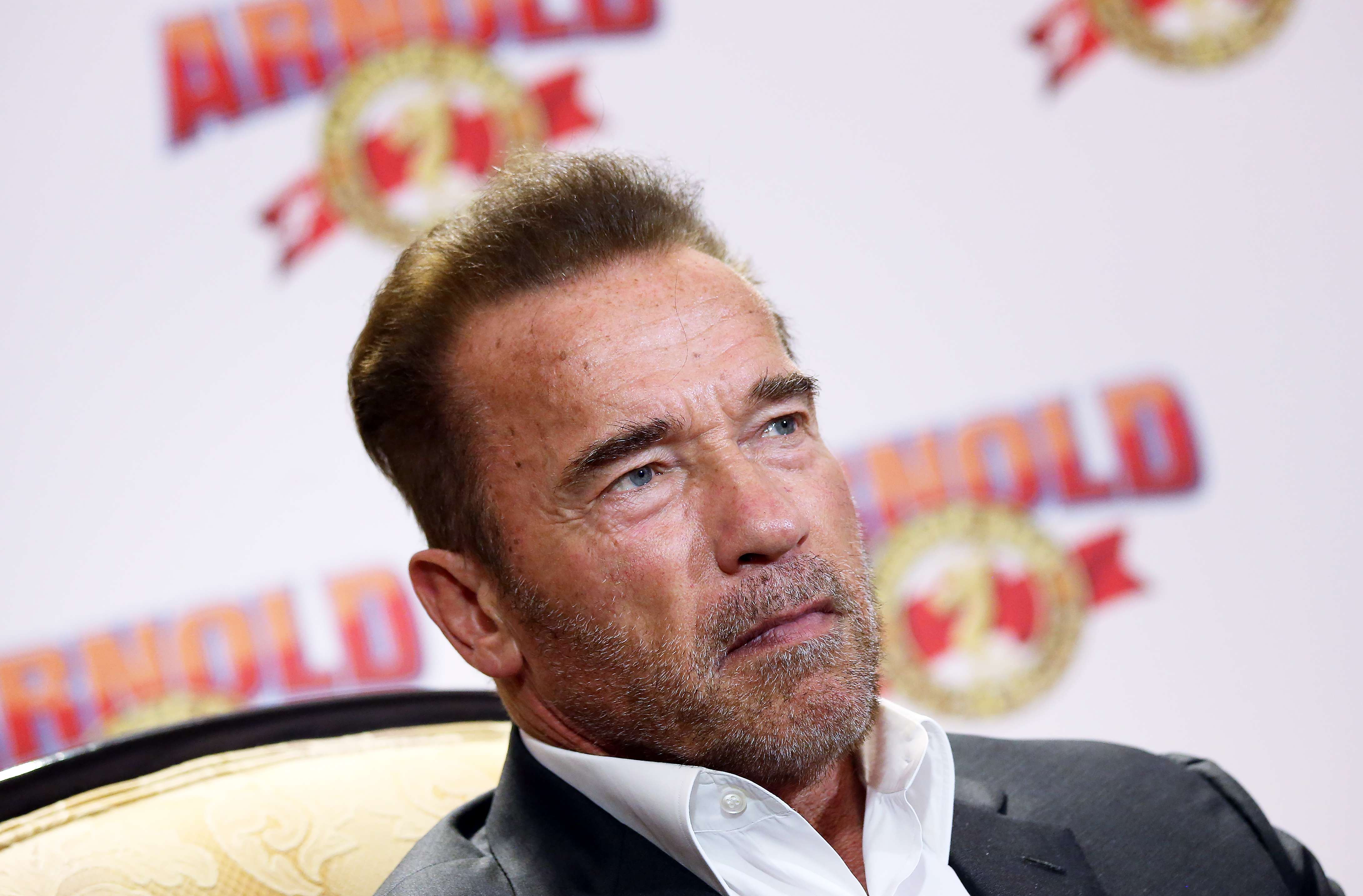 US actor and former California governor Arnold Schwarzenegger at a press conference ahead of the Arnold Classic Asia Multi-Sport Festival. Photo: K. Y. Cheng