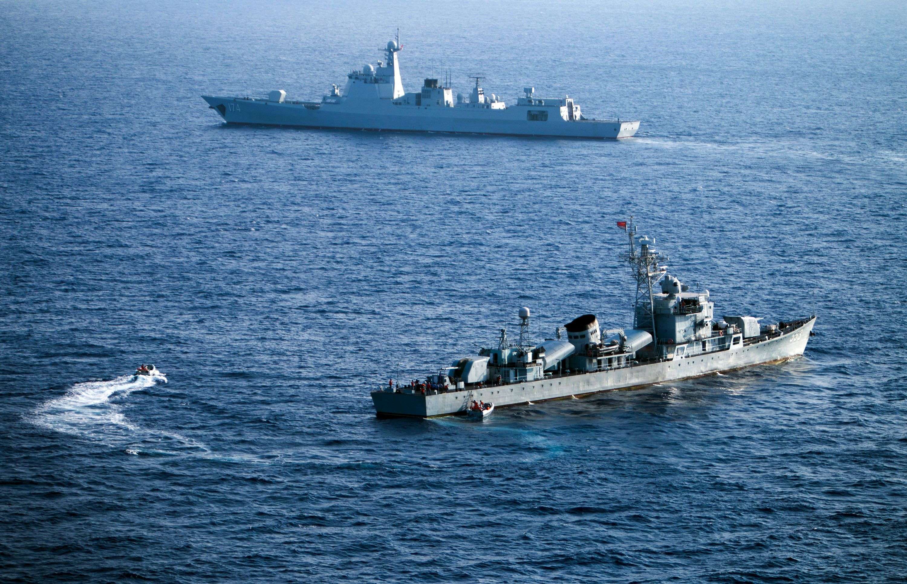 China’s South Sea Fleet takes part in a drill in the Paracel Islands in the South China Sea. Photo: AFP