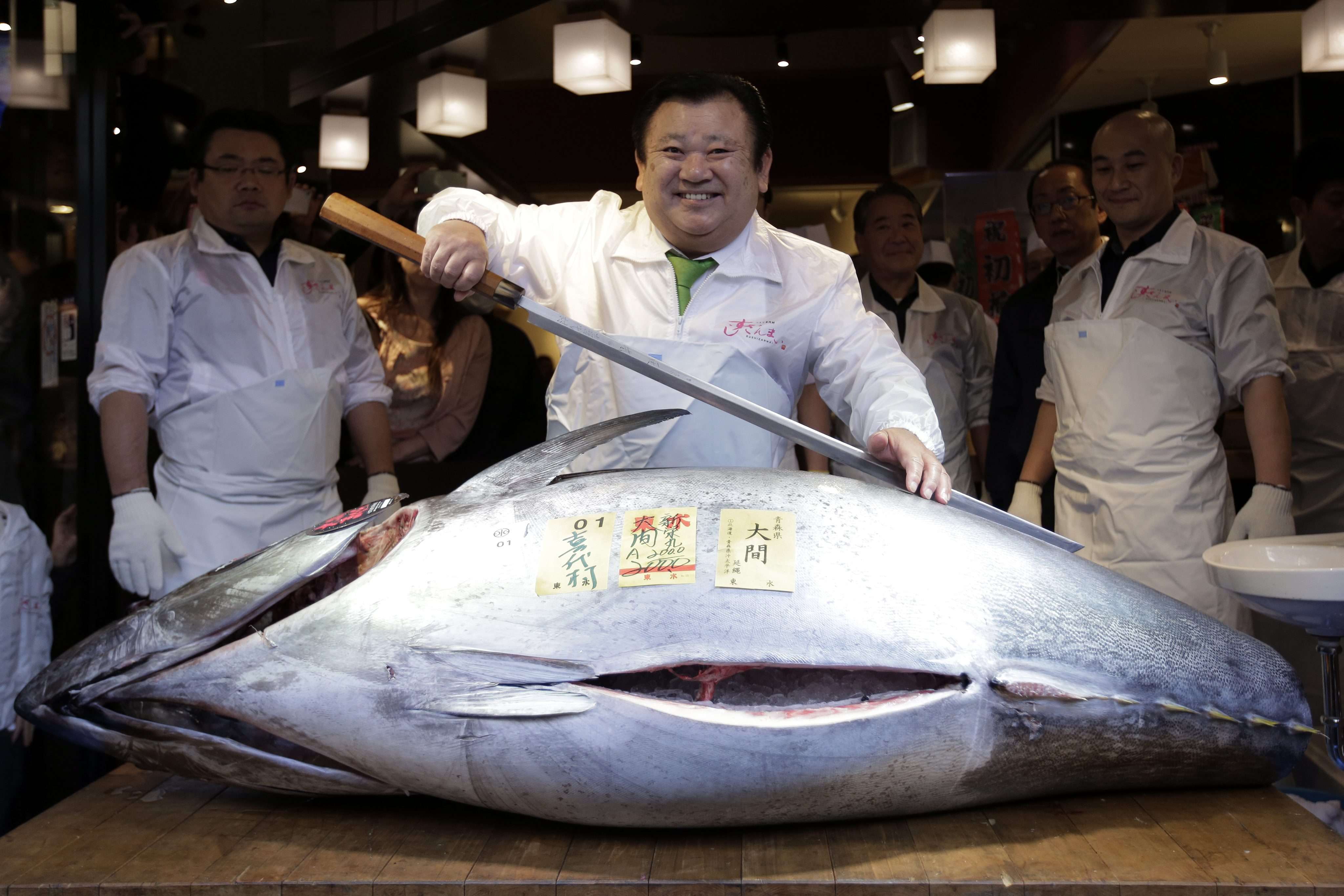 Tokyo’s Tsukiji fish market is renowned for tuna auctions. Photo: EPA