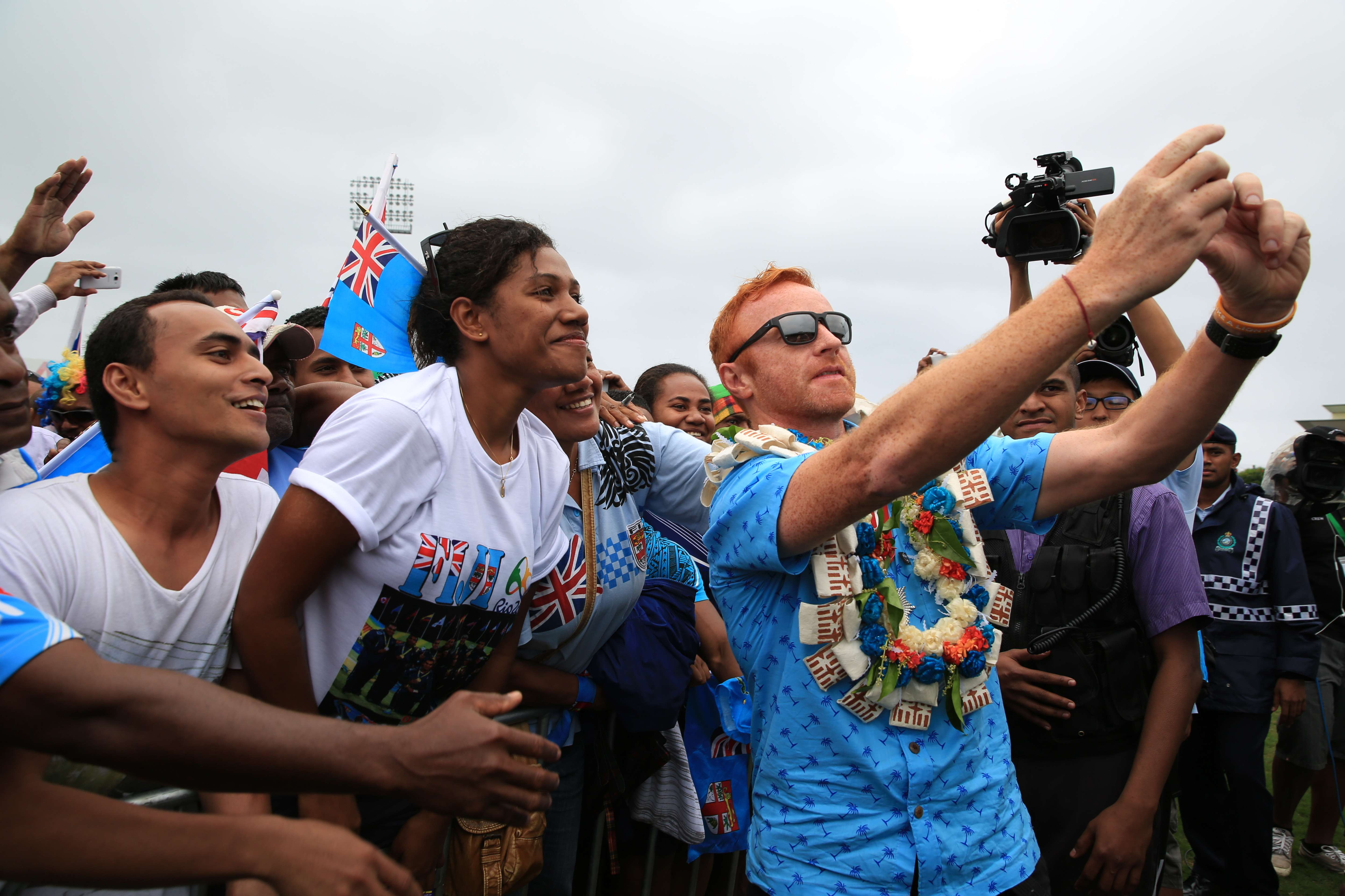 Ben Ryan after returning to Fiji from Rio de Janeiro. Photo: Xinhua