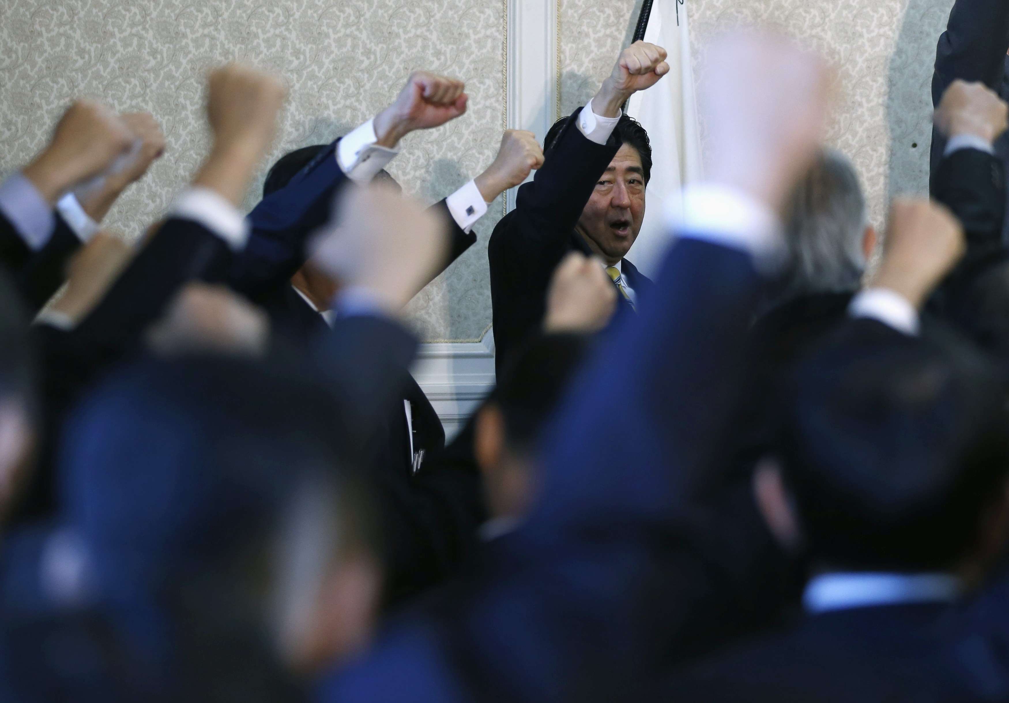 The Japanese Prime Minister’s ‘Abenomics’ are motivated, says Cathy Holcombe, by “a prideful determination to maintain the country’s status as dominant economic power”. Photo: Reuters