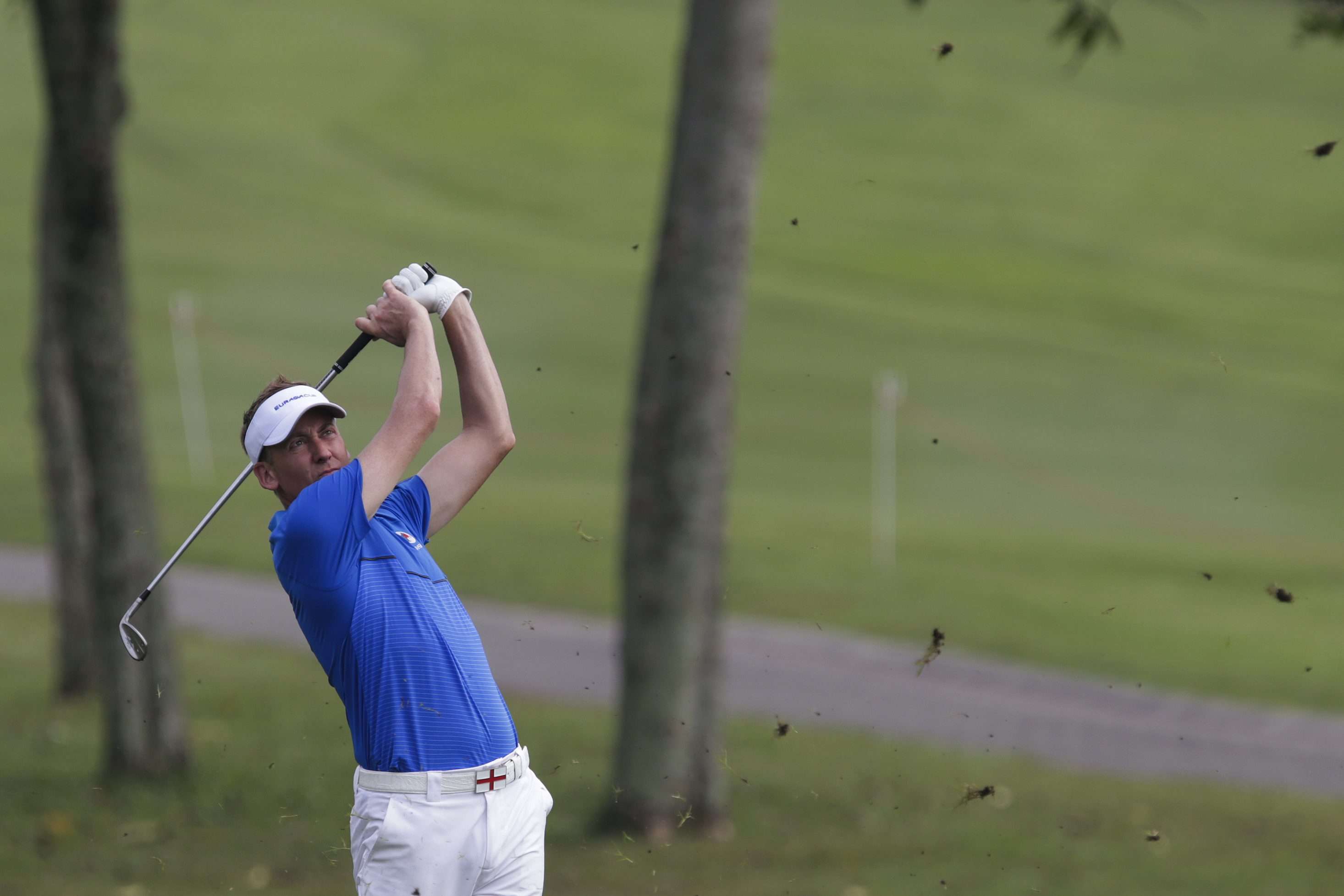 Ian Poulter competes for Europe in this year’s EurAsia Cup in Shah Alam, Malaysia. Photo: EPA