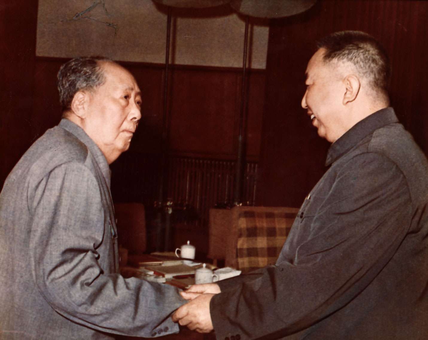 Chairman Mao Zedong with his successor Hua Guofeng in 1976. Photo: Xinhua