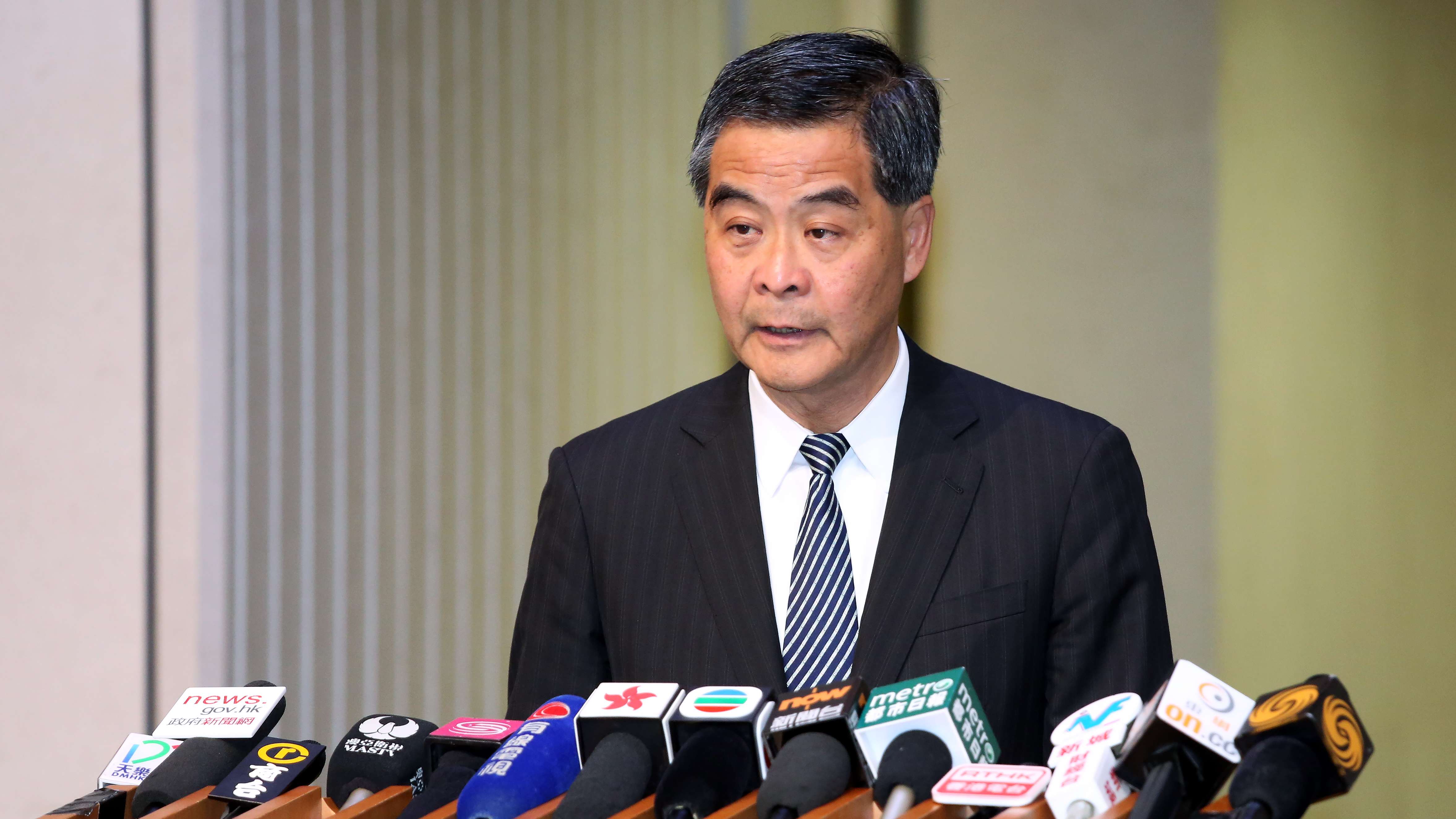 Chief Executive Leung Chun-ying is unperturbed about his popularity ratings. Photo: May Tse