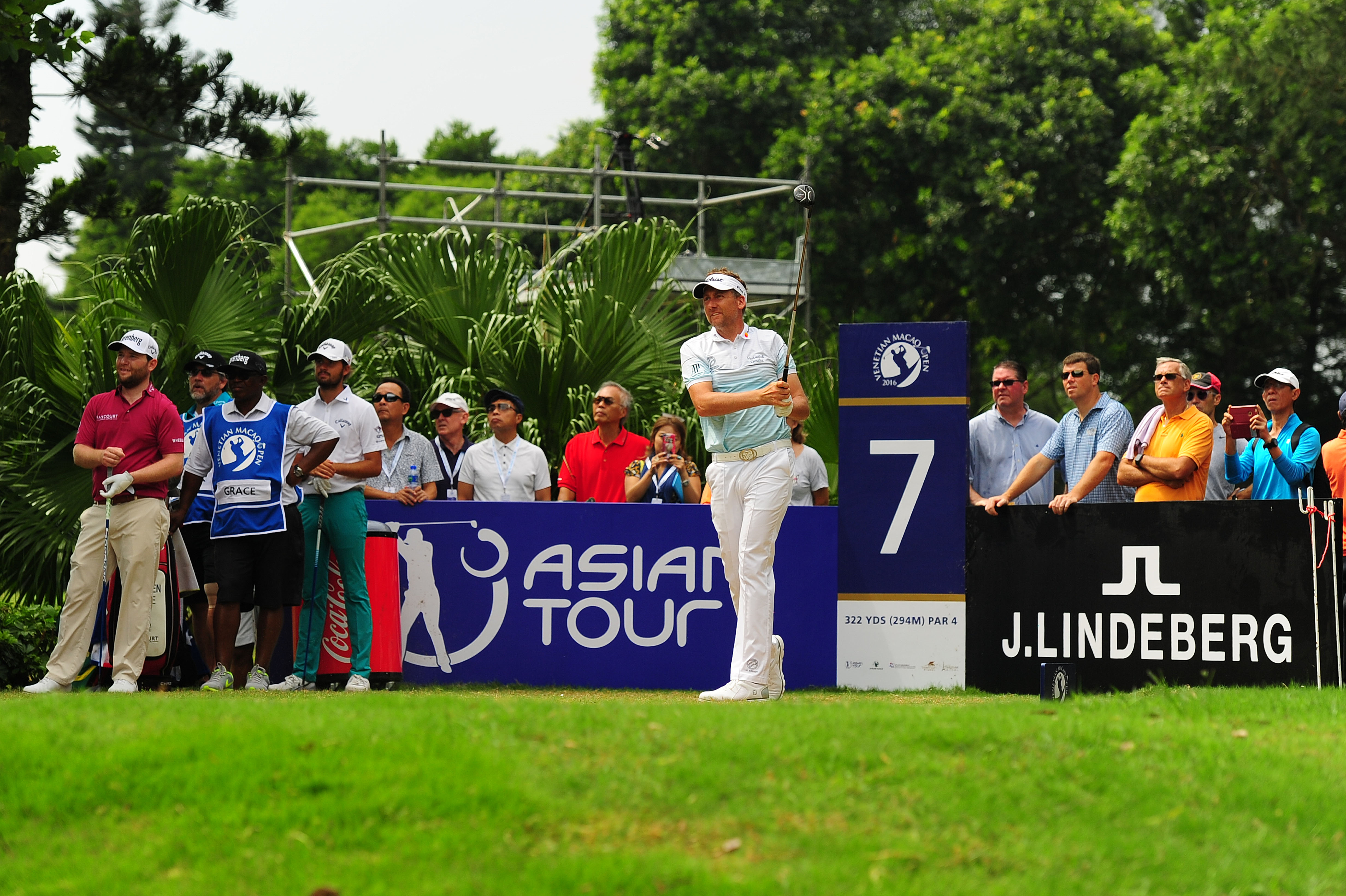 Ian Poulter during the first round of the Venetian Macao Open. Photos: SCMP Pictures