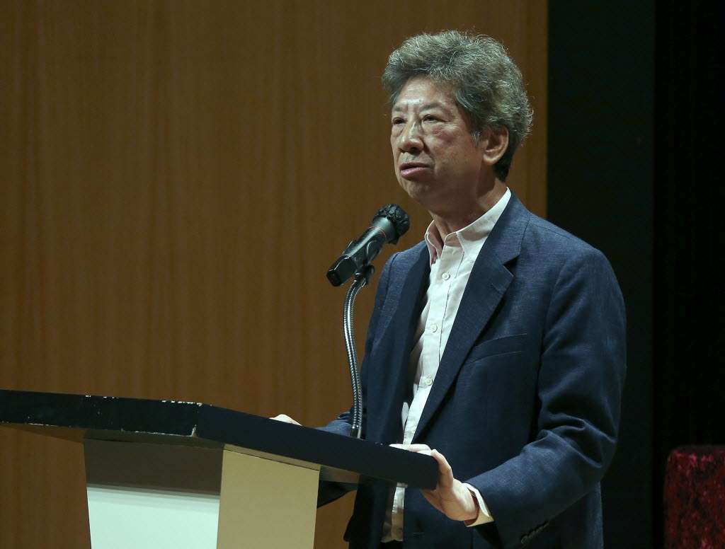 Tong speaking at a forum in Causeway Bay in July on the city's attempts to realise democracy. Photo: Dickson Lee