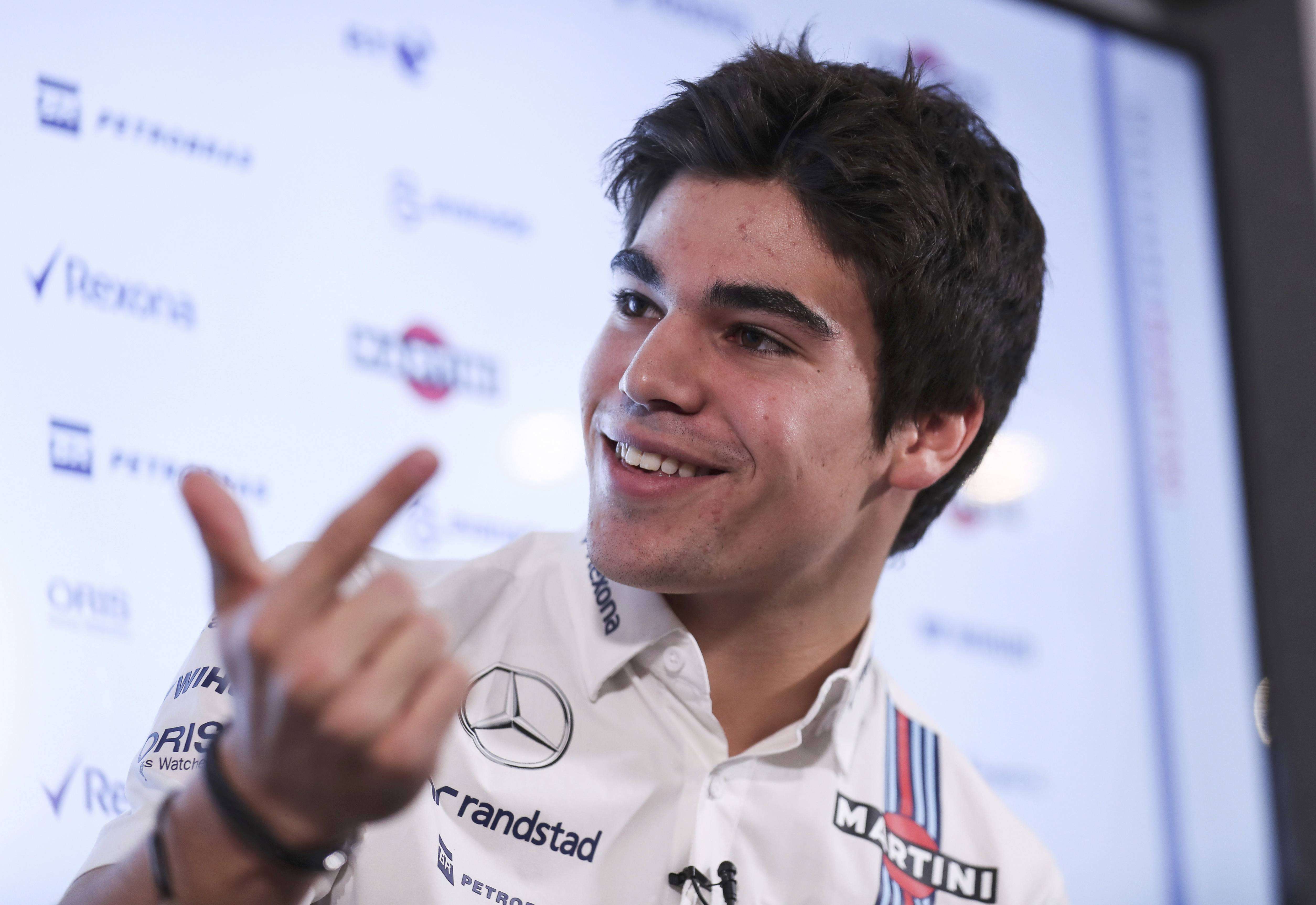 Canadian teenager Lance Stroll is unveriled as a Williams driver for next year’s Formula One season. Photo: Reuters
