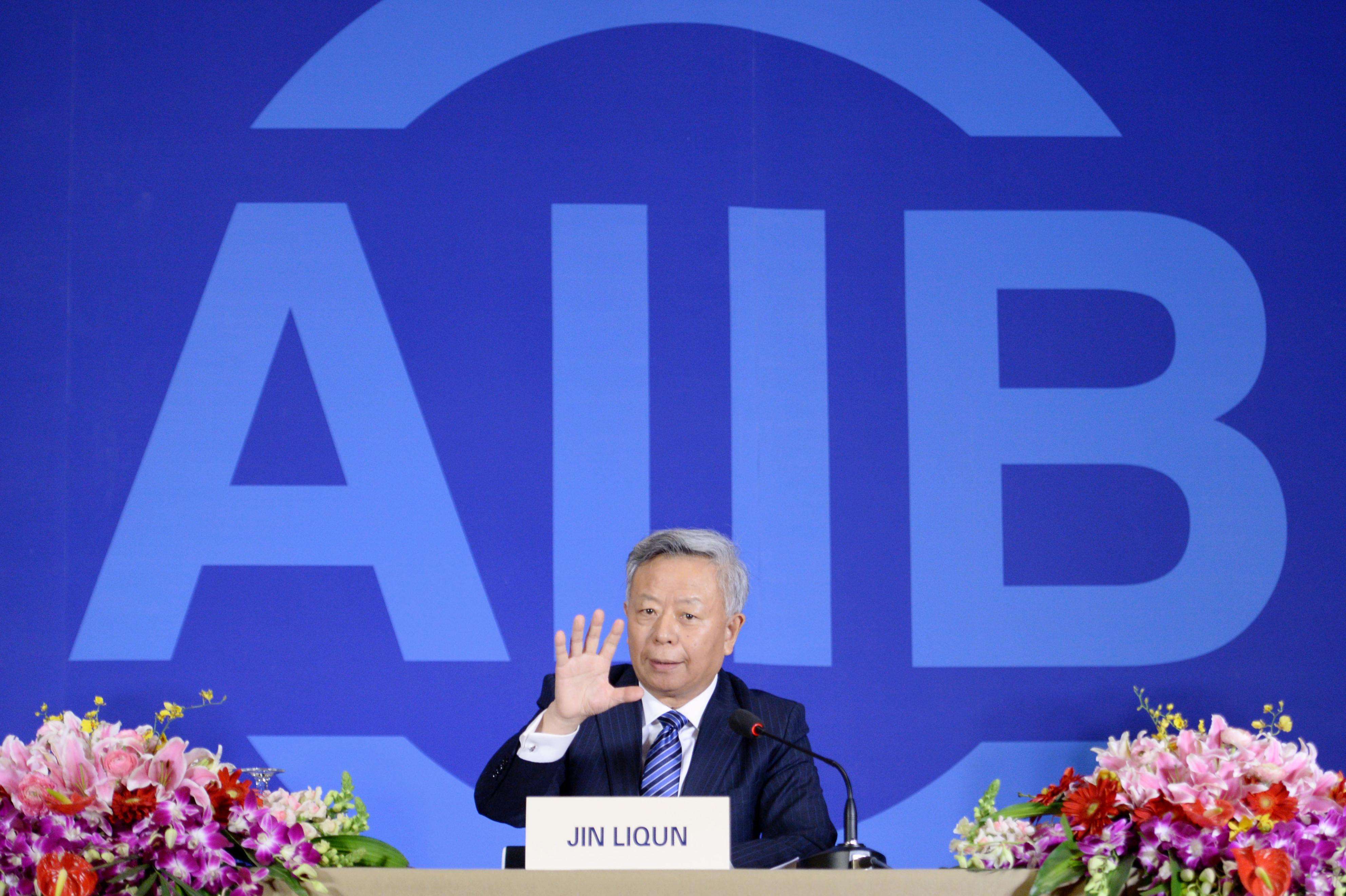 Jin Liqun, the inaugural president of the Asian Infrastructure Investment Bank, speaks at a news conference in Beijing on January 17. Photo: Kyodo