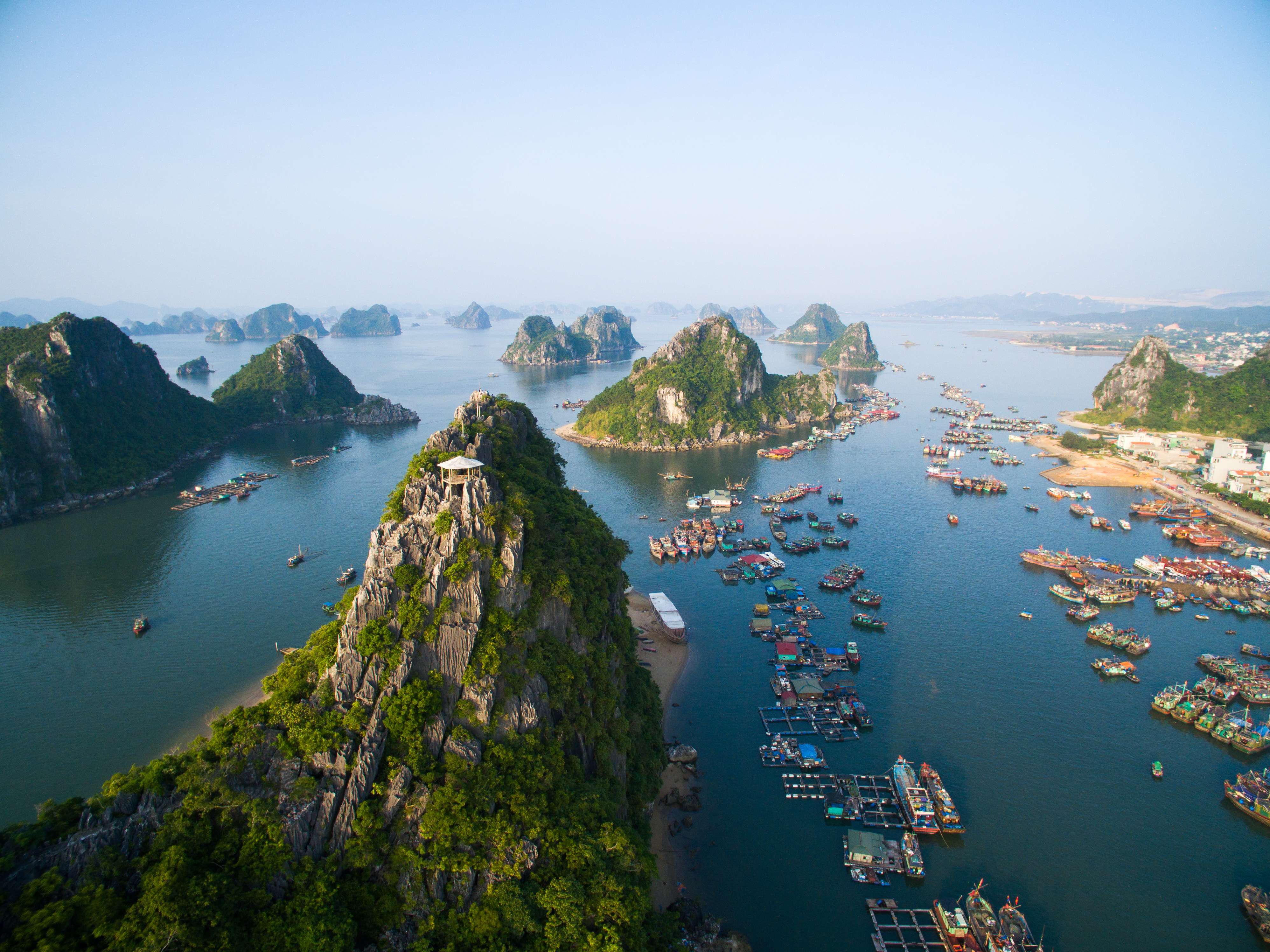 Thousands of limestone islands dominate Halong Bay’s landscape in northern Vietnam. Photo: Thinkstock