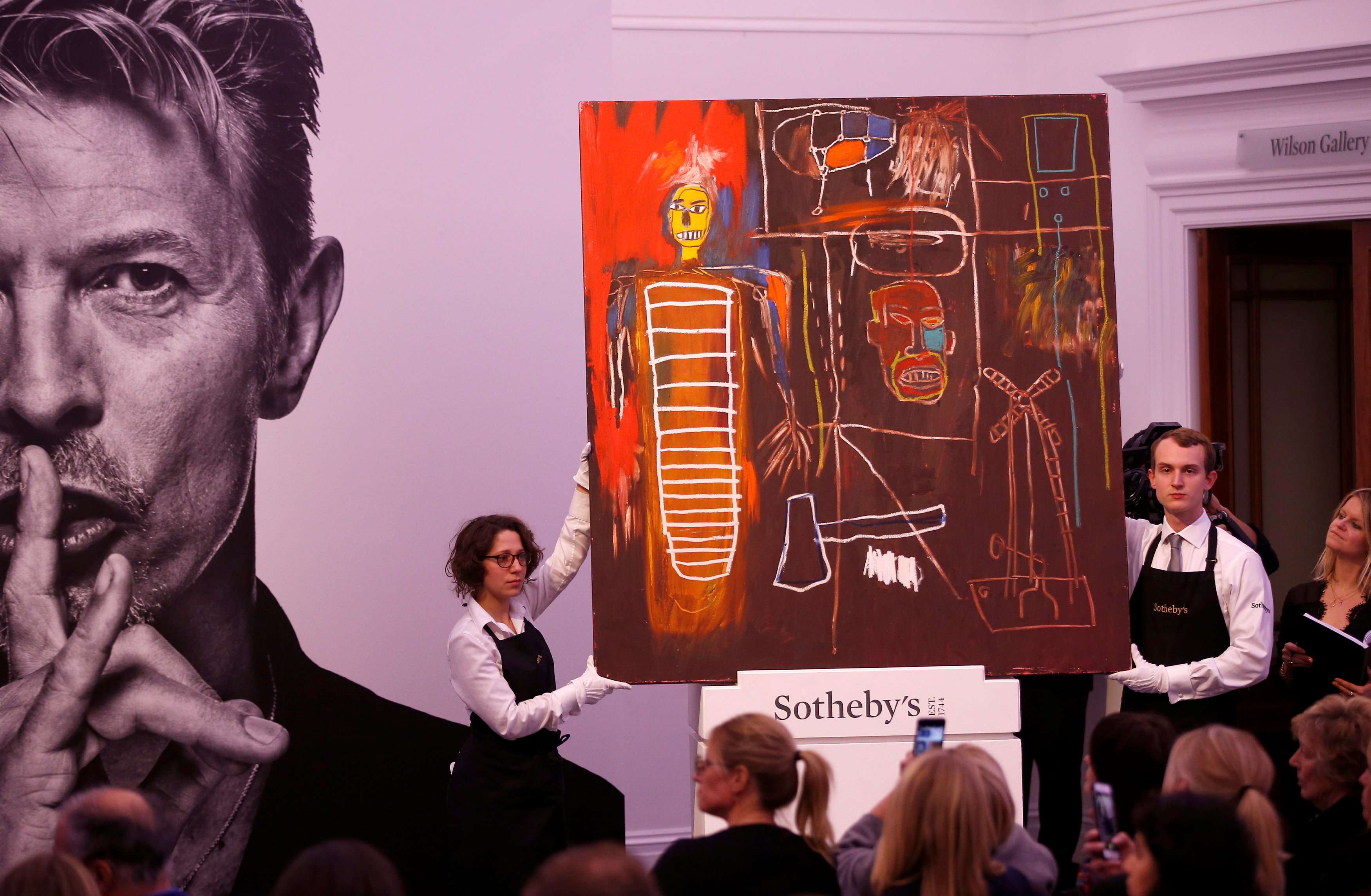 The highest-selling item in Bowie’s collection, the graffiti-inspired Air Power canvas by Basquiat, sold for £7.09 million Photo: Reuters