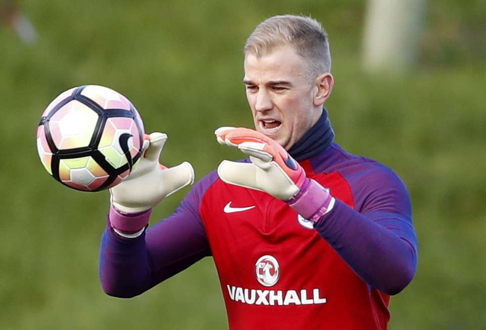 England's Joe Hart during training. Photo: Reuters