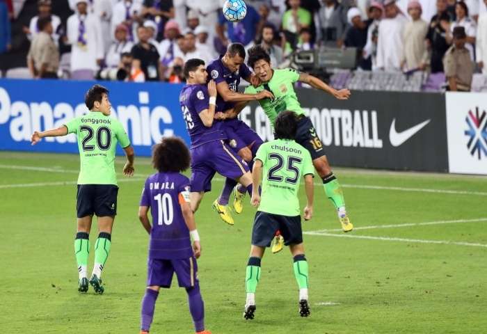 Action from the second leg of the AFC Champions League final between Al Ain and Jeonbuk. Photo: SCMP Pictures