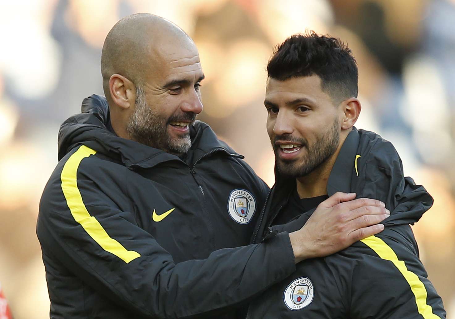 Manchester City manager Pep Guardiola will be counting on another solid performance form his star striker Sergio Aguero this weekend. Photo: Reuters