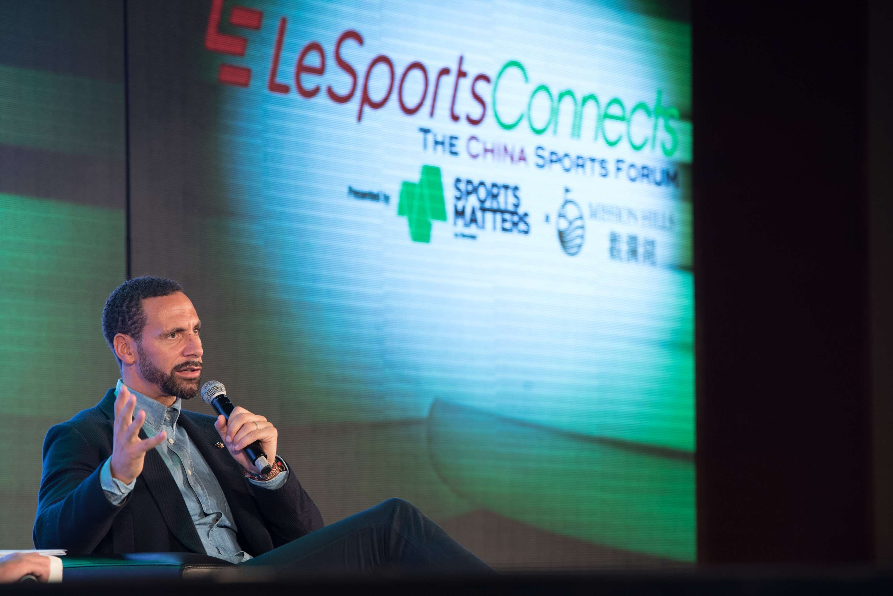 International footballer turned publisher Rio Ferdinand wants to learn about the China market. Photos: LeSports Connects 2016
