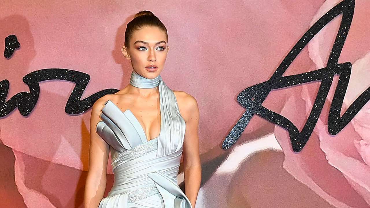 See Gigi Hadid's Atelier Versace Fashion Awards Dress from Every Angle