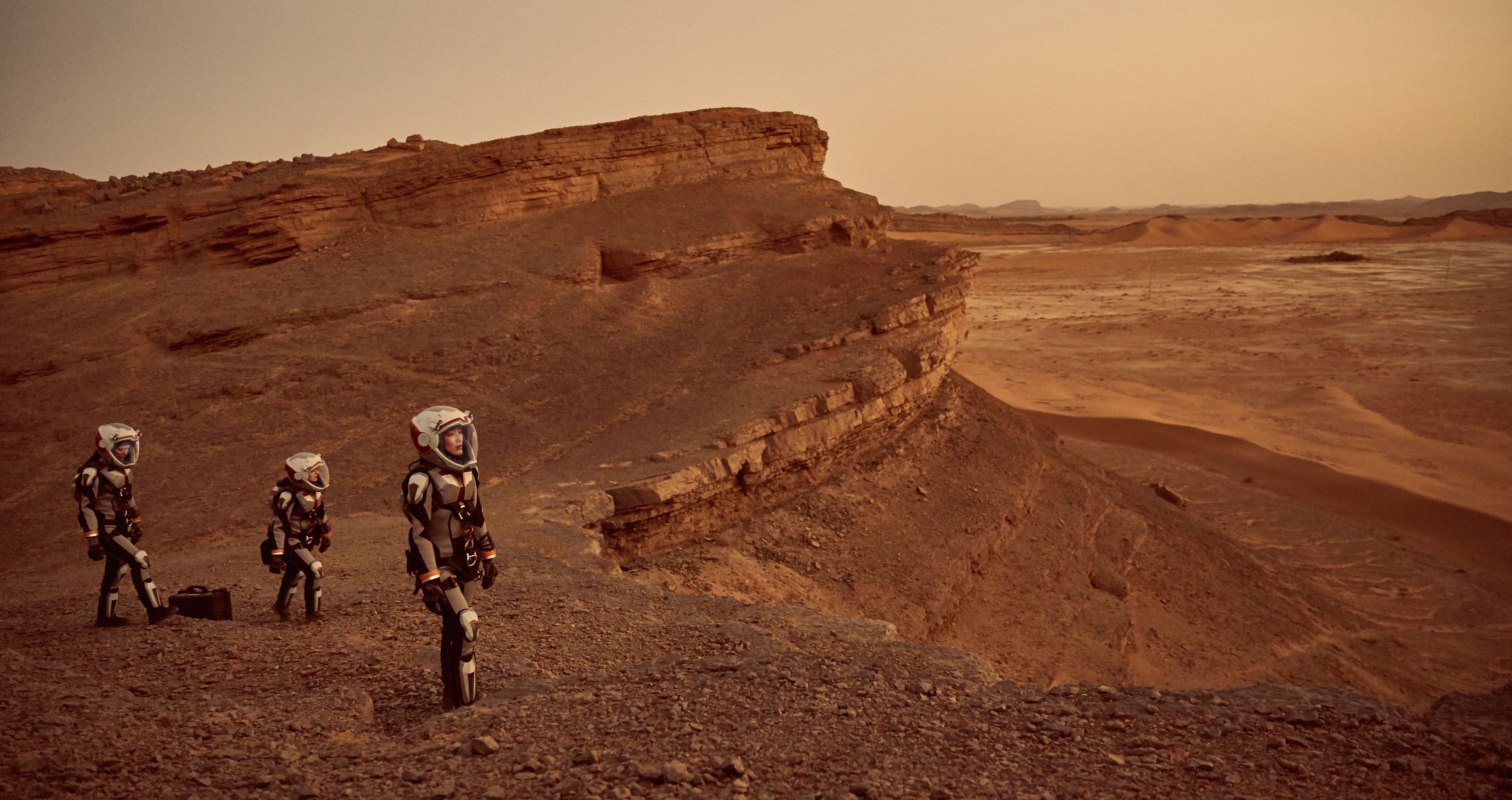 A scene from “Mars”, a six-part mini-series that recently premiered on the National Geographic channel. Photo: National Geographic Channels via AP
