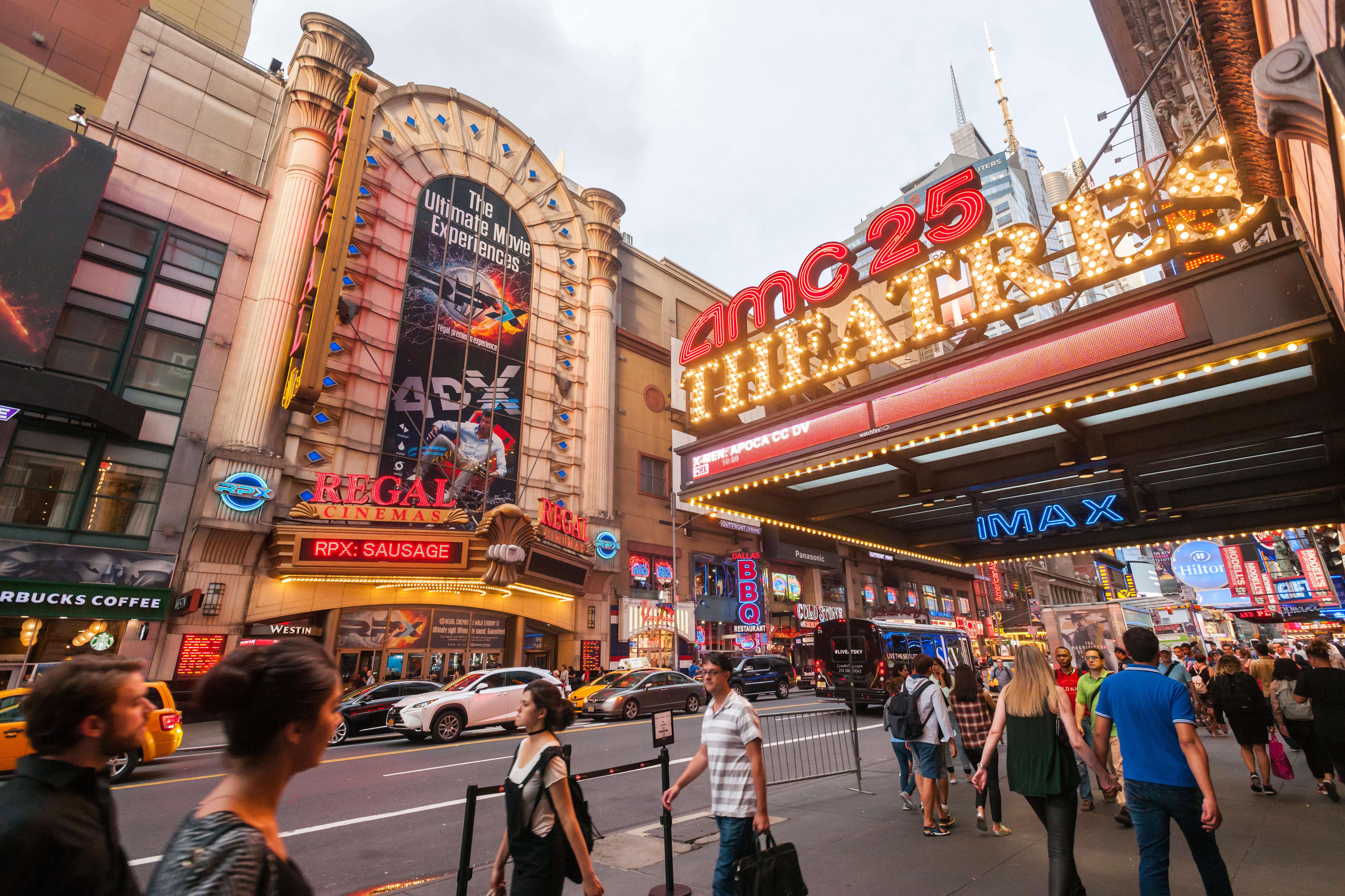 The AMC 25 Theatres and Regal Cinemas in Times Square, in New York. Picture: Alamy
