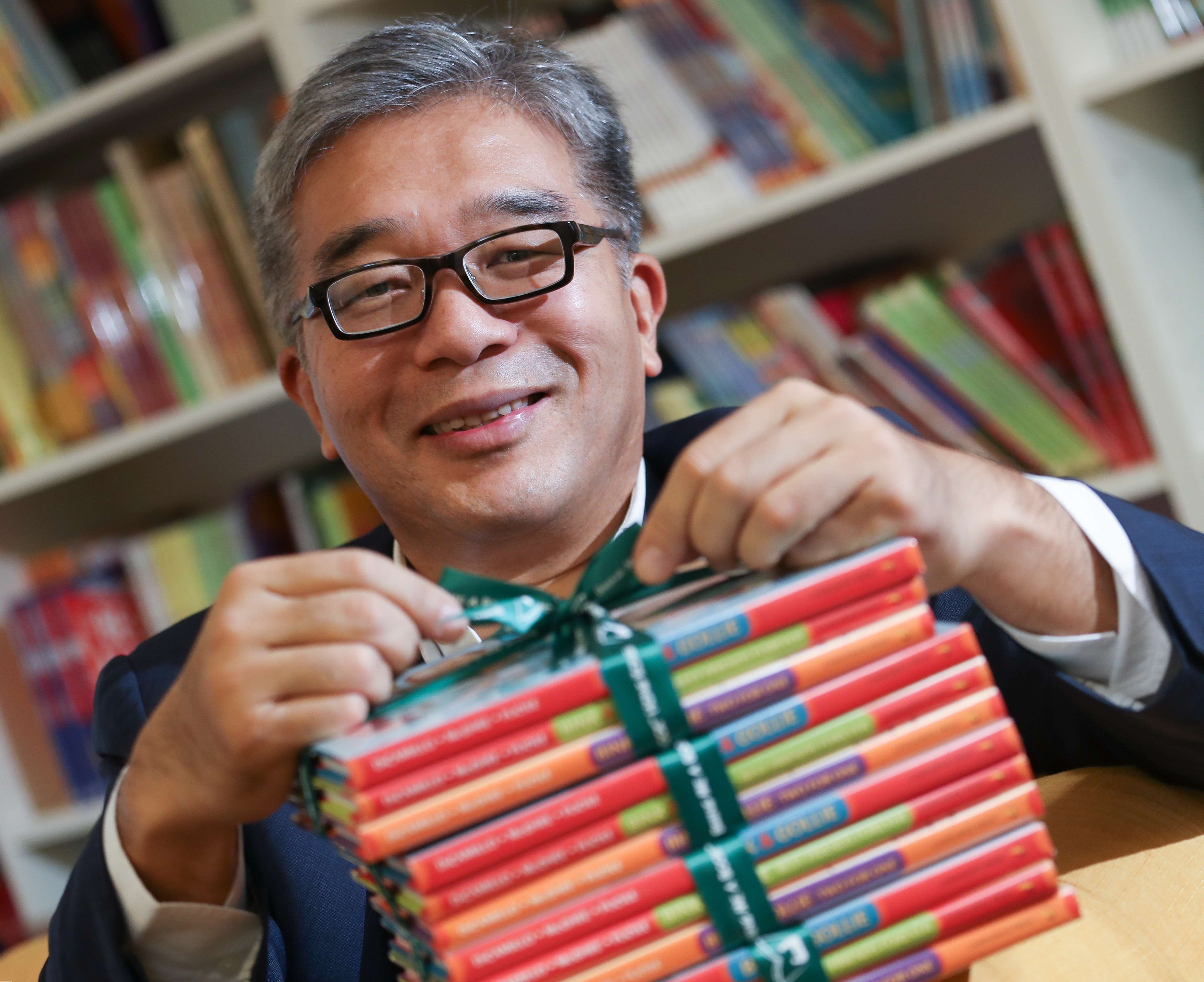 James Chen says getting children to read at an early age encourages lifelong learning. Photo: Nora Tam