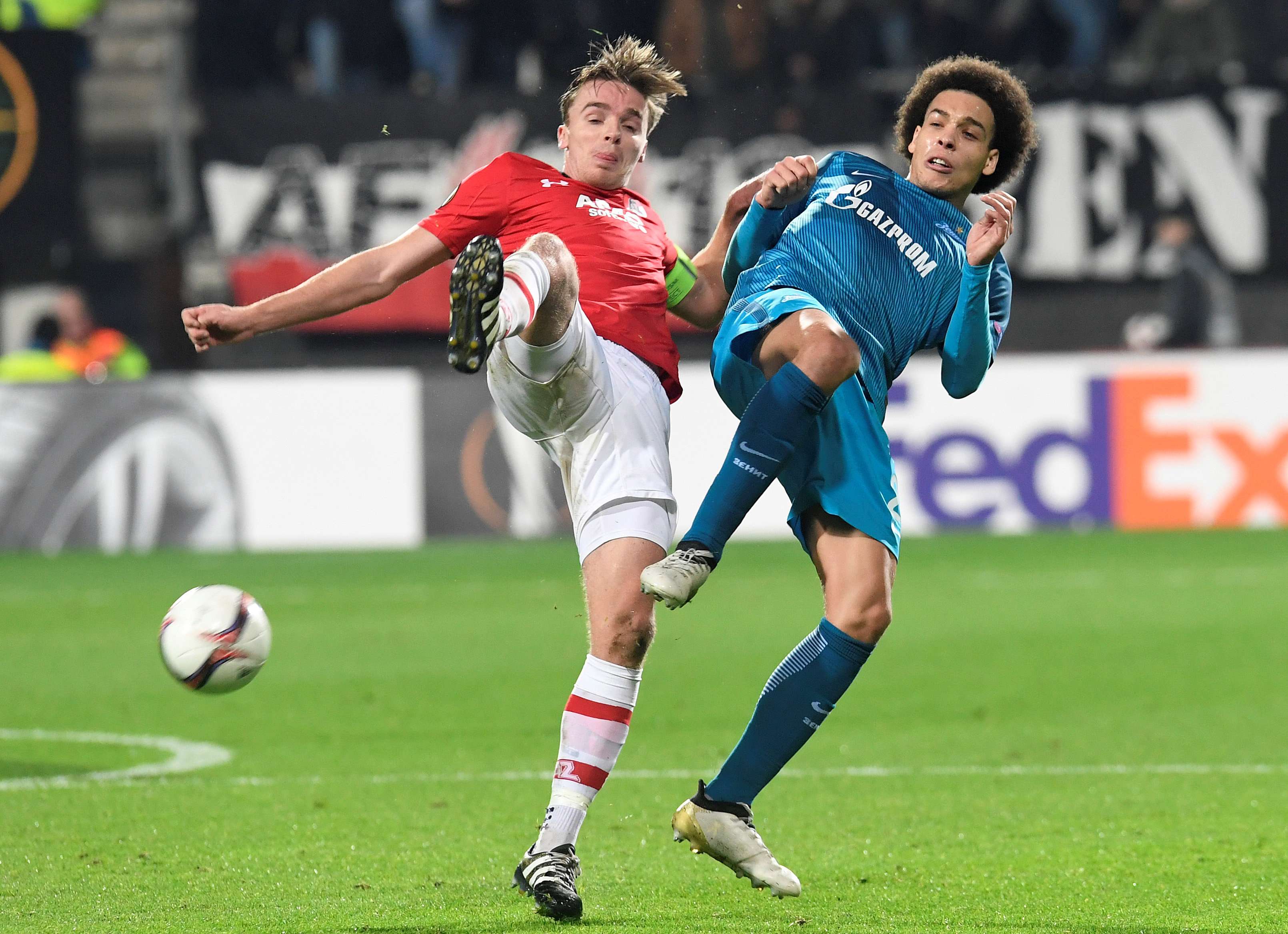 Axel Witsel (right) has played 80 times for Belgium. Photo: Reuters