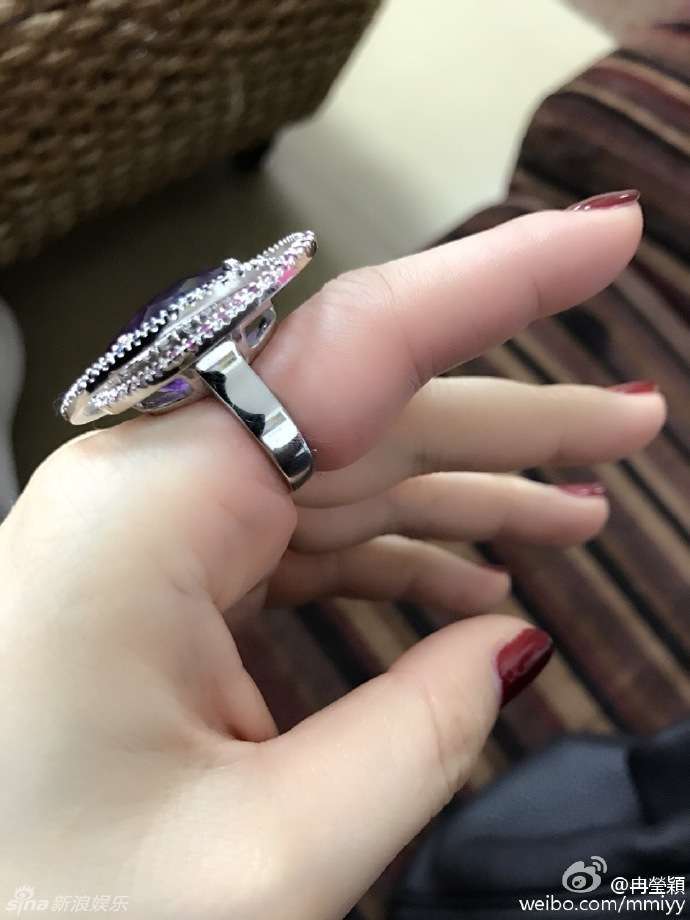 The ring became stuck on Chinese reality television star Ran Yingying’s index finger on Thursday. Photo: Handout