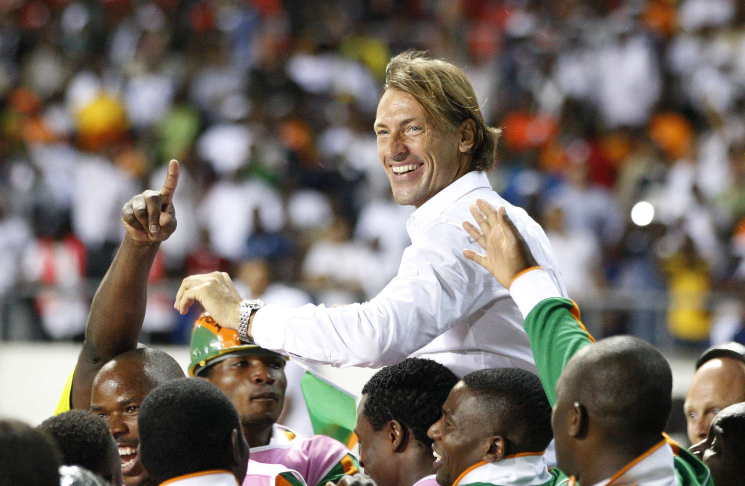 Herve Renard led Zambia to the Africa Cup of Nations title with a surprise win over Ivory Coast back in 2012, the last time Gabon hosted the tournament. Photo: AP