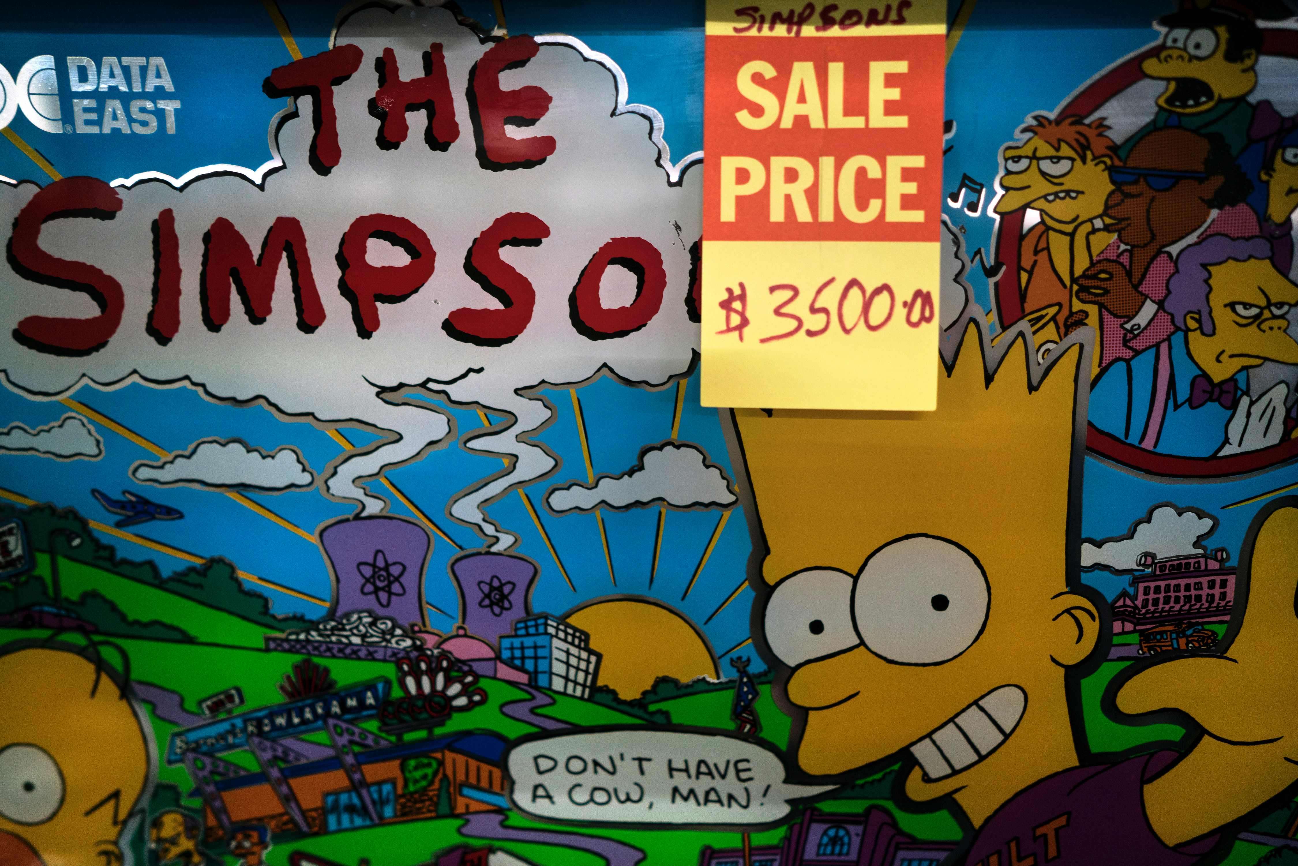 A Simpsons pinball machine for sale at a shop in Maryland. China should clearly spell out that a harmonious, prosperous, powerful yet responsible United States constitutes part of the favourable external environment that China wishes to see. Photo: AFP