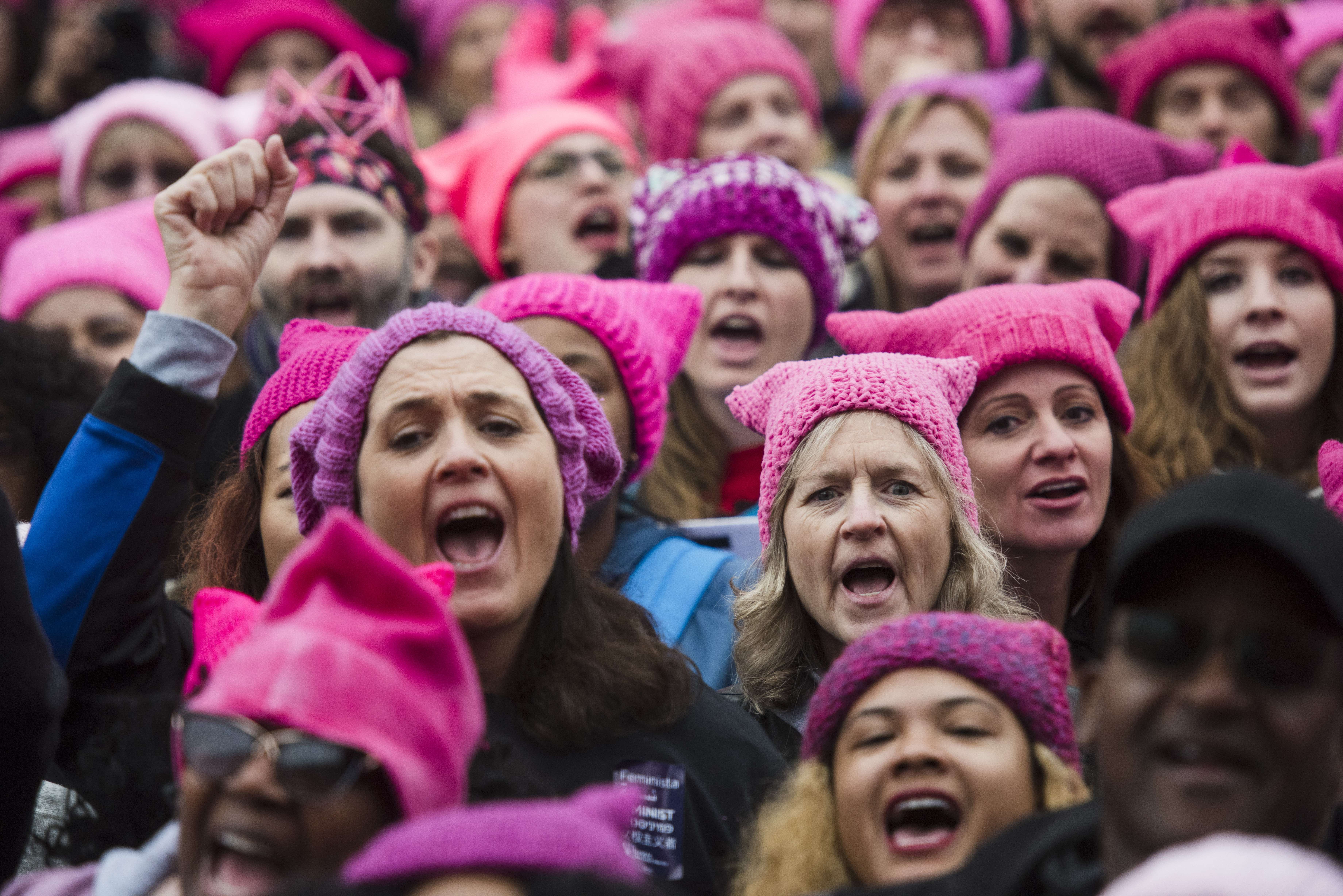 Women took to the streets in unexpectedly large numbers in major U.S. cities on Saturday in mass protests against U.S. President Donald Trump, in an early indication of the strong opposition the newly inaugurated Republican may face in office. Photo: The Washington Post