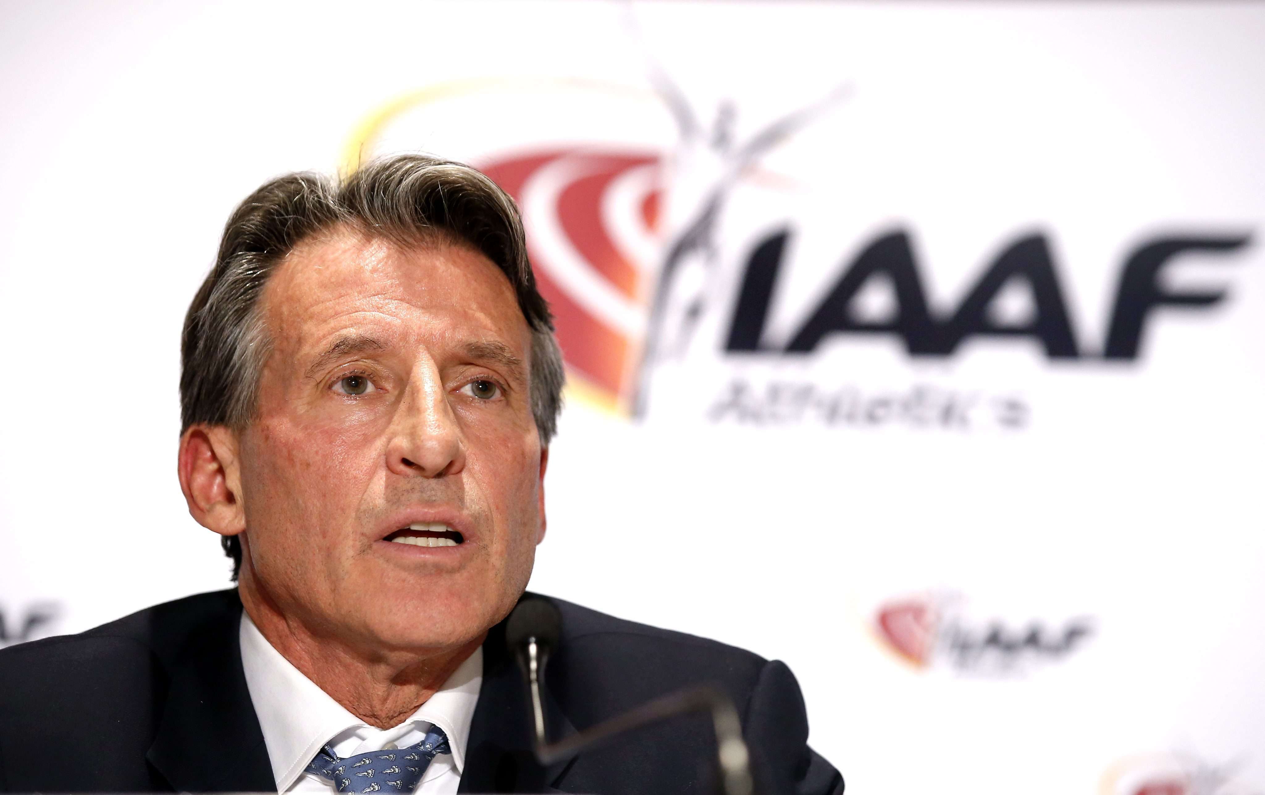 IAAF president Sebastian Coe. Photo: EPA