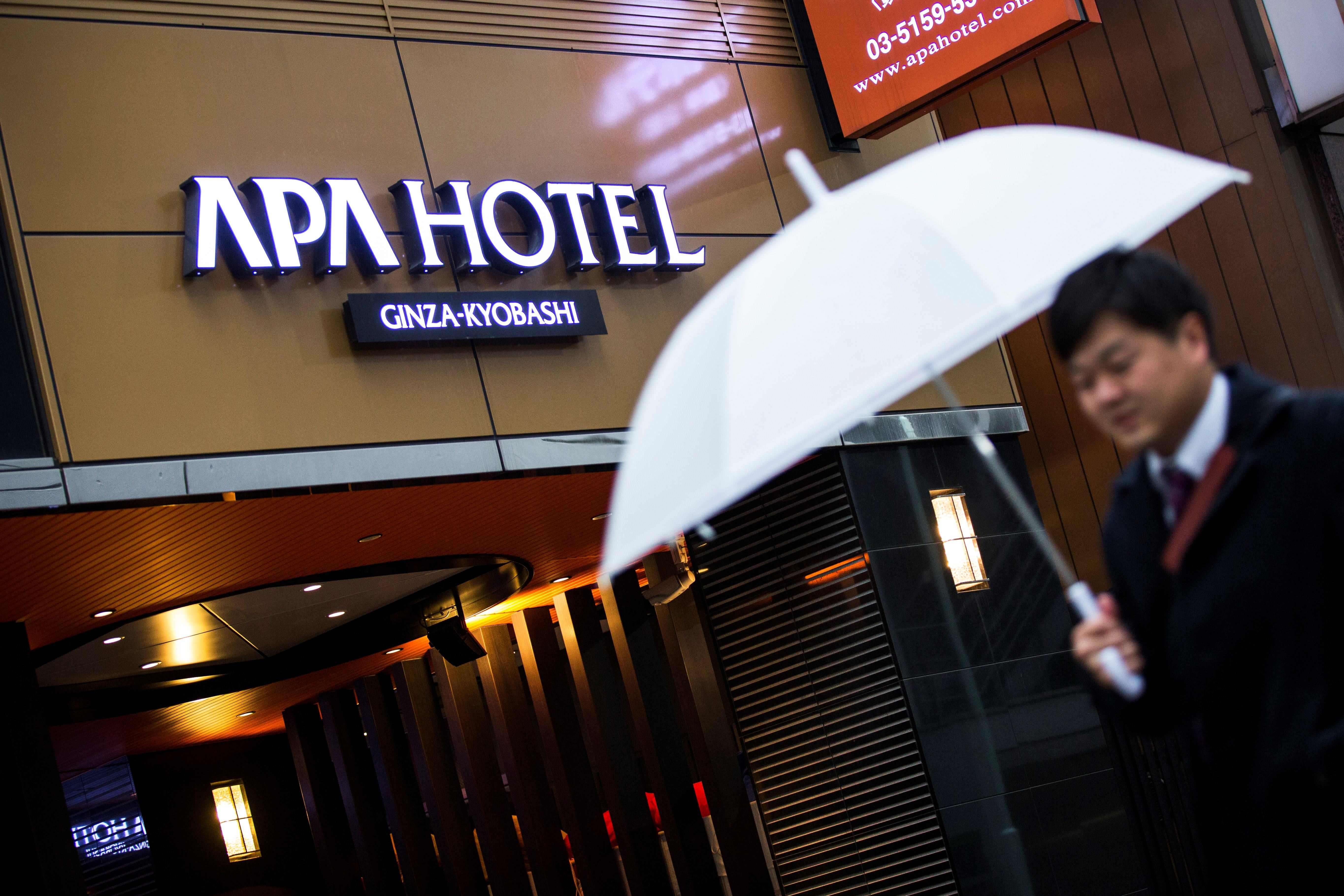 The tourism authority of China is calling for a boycott of APA, which has some 400 hotels in Japan. Photo: AFP