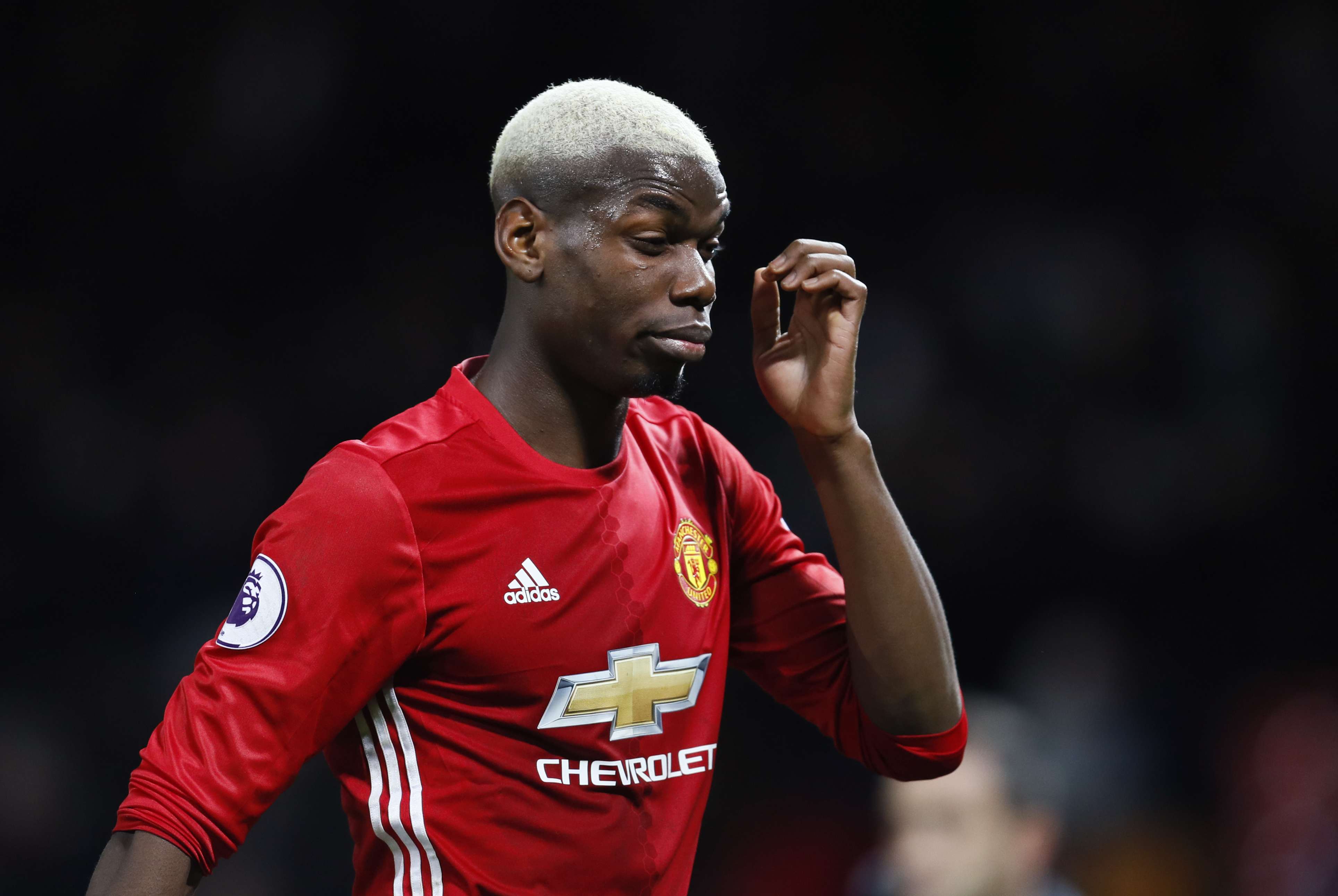 Paul Pogba looks dejected during Manchester United’s draw with Hull. Photo: Reuters