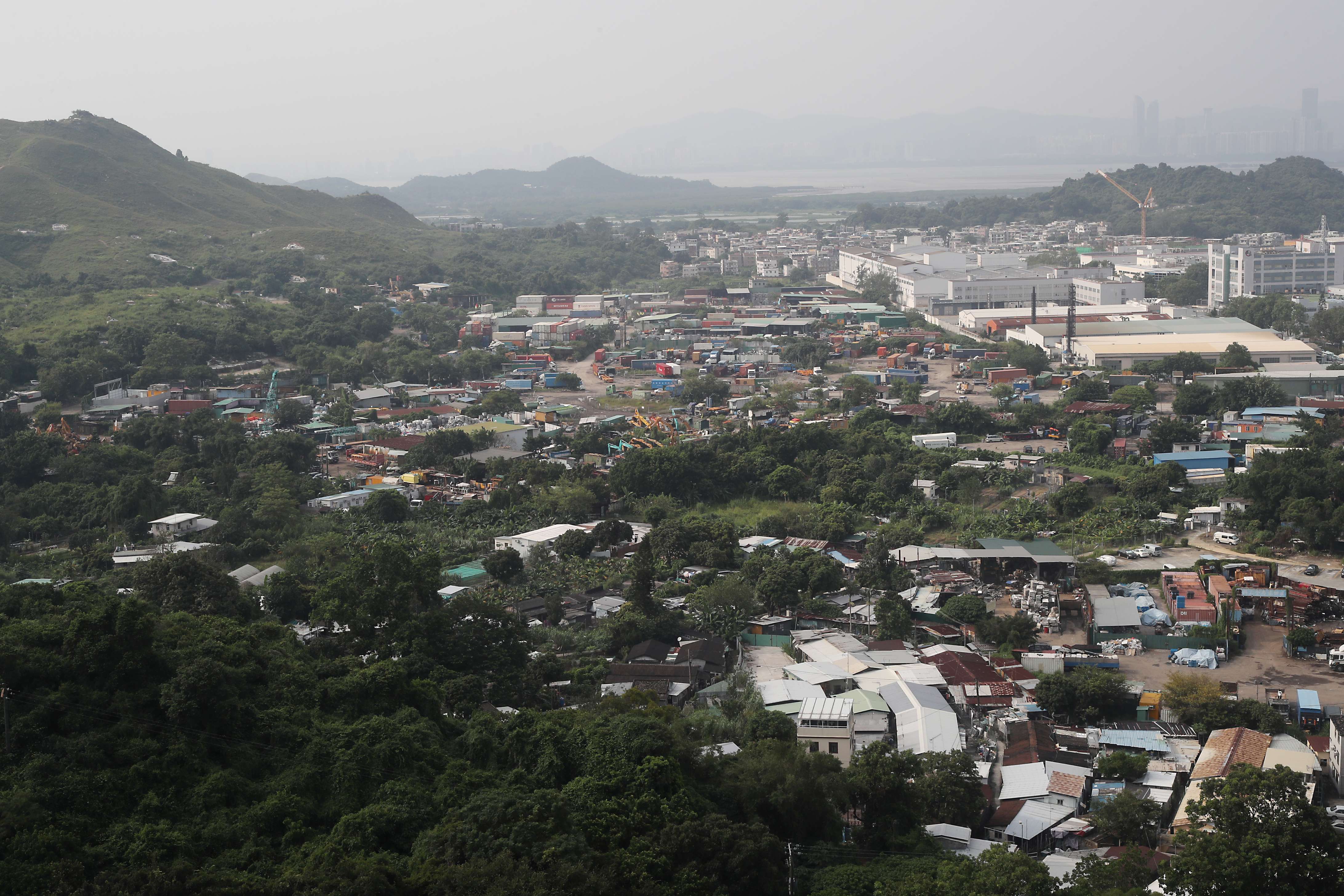 The public housing plans in Wang Chau have been drastically scaled back amid accusations that the government has craved to the demands of rural strongmen. Photo: Edward Wong