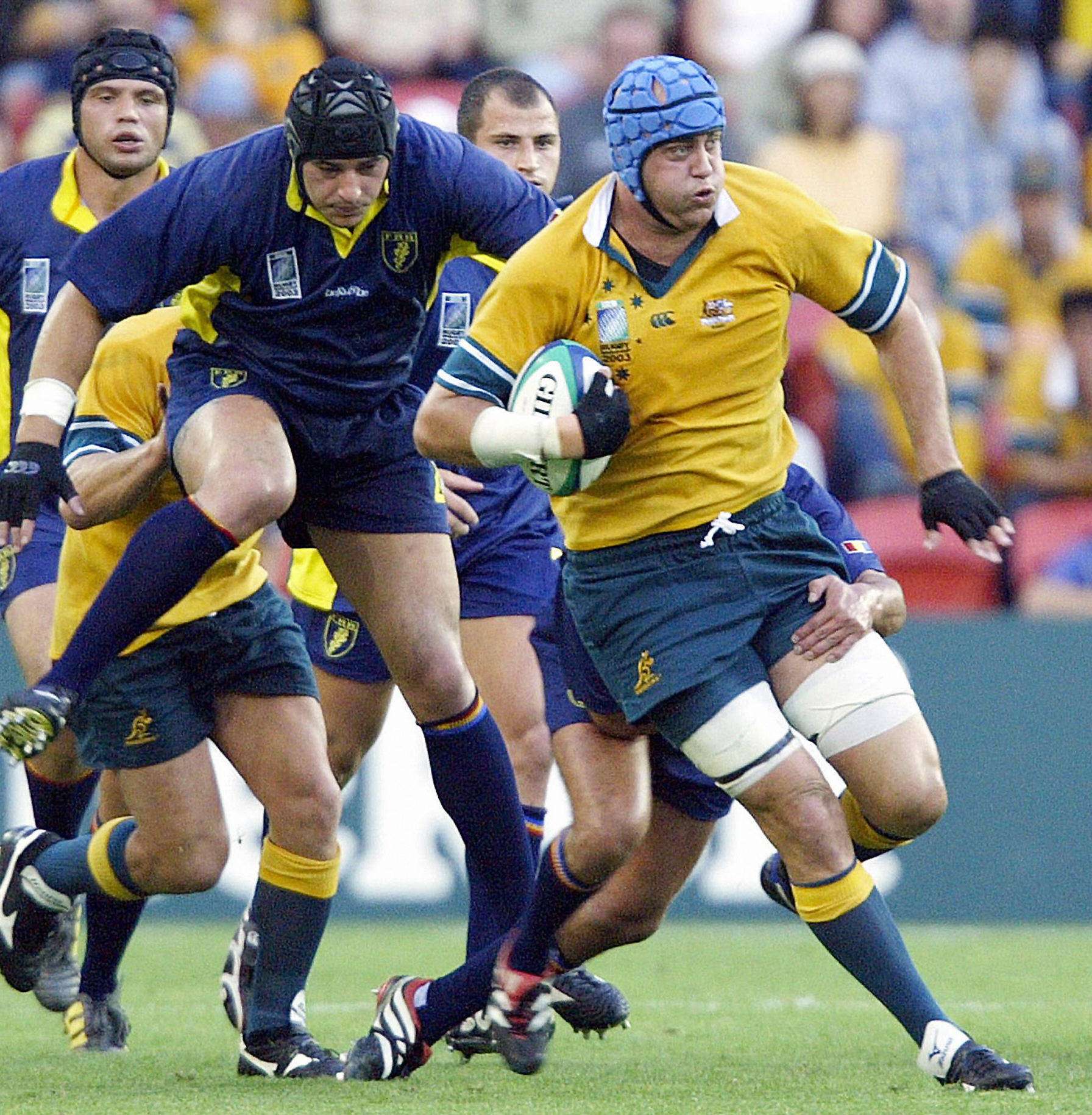Former Australia lock Nathan Sharpe (right) is one of the names under consideration for the Classic Wallabies. Photo: AFP