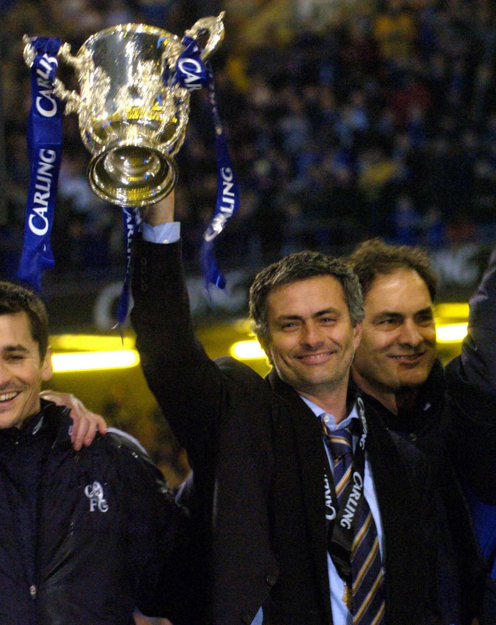 The 2005 League Cup was Jose Mourinho’s first trophy with Chelsea. Photo: AP