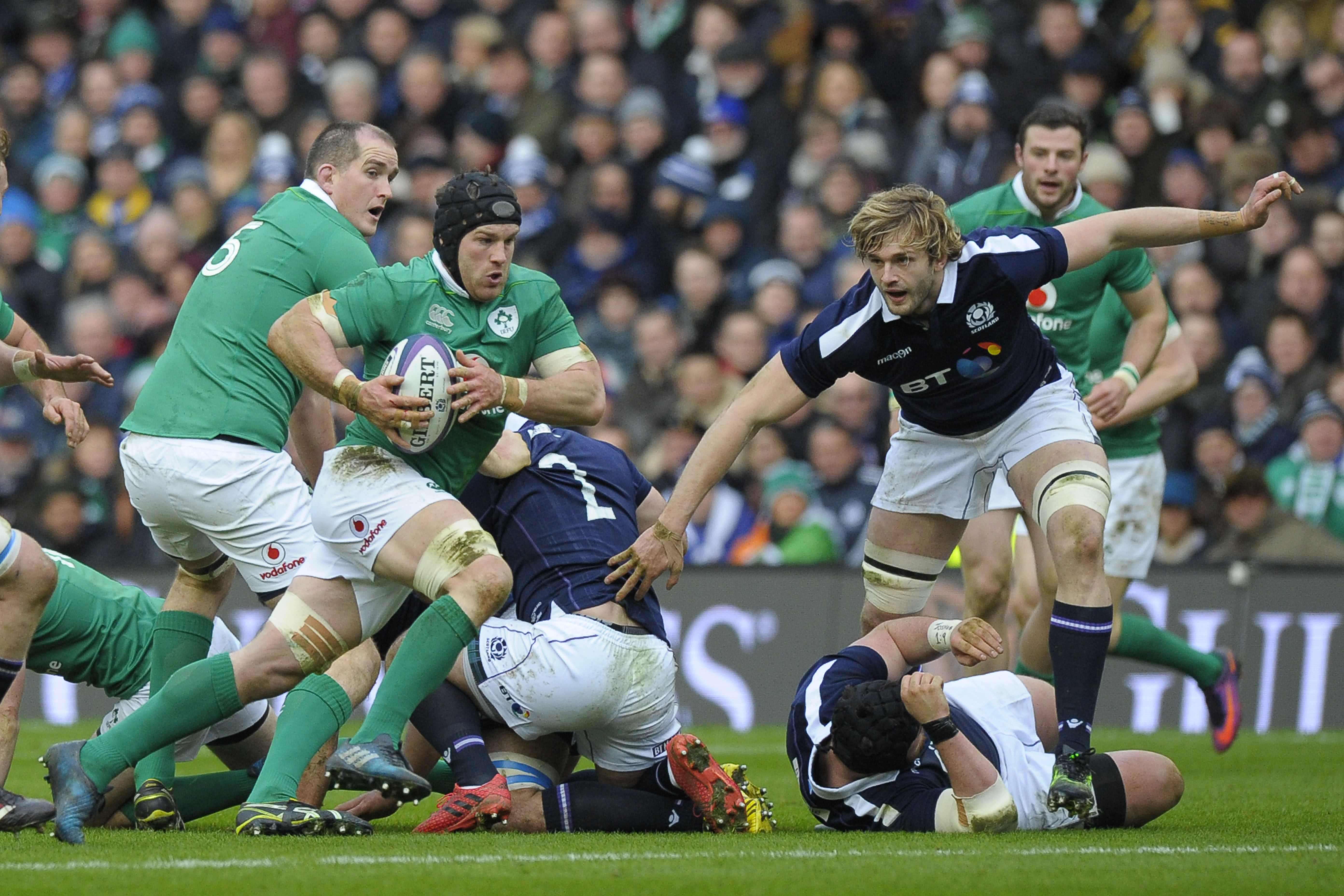 Ireland flanker Sean O'Brien feels his side would deal with Italy’s no-ruck tactics quickly. Photo: AFP