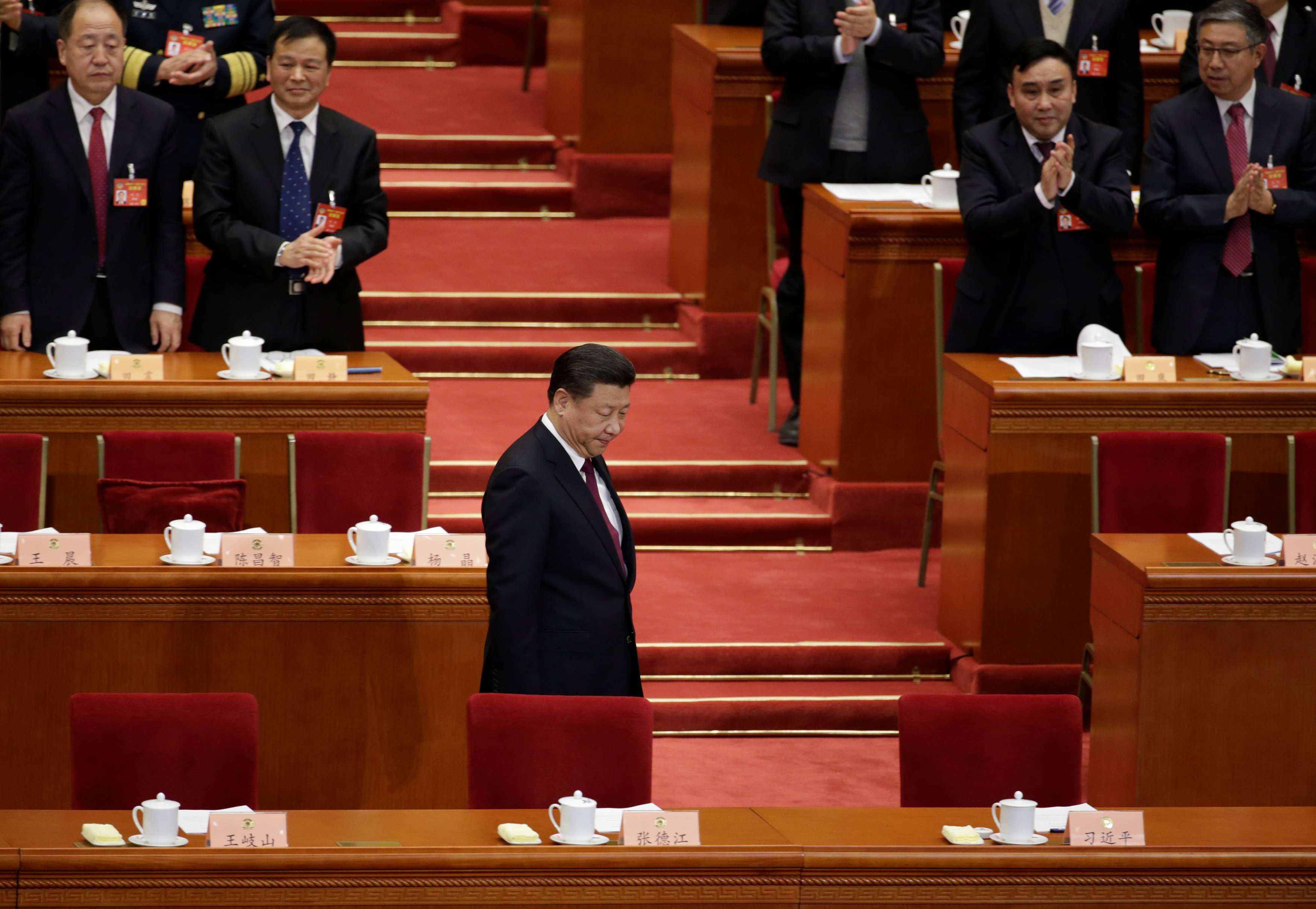 President Xi Jinping arrives for the opening session of the Chinese People's Political Consultative Conference at the Great Hall of the People in Beijing on Friday. Photo: Reuters