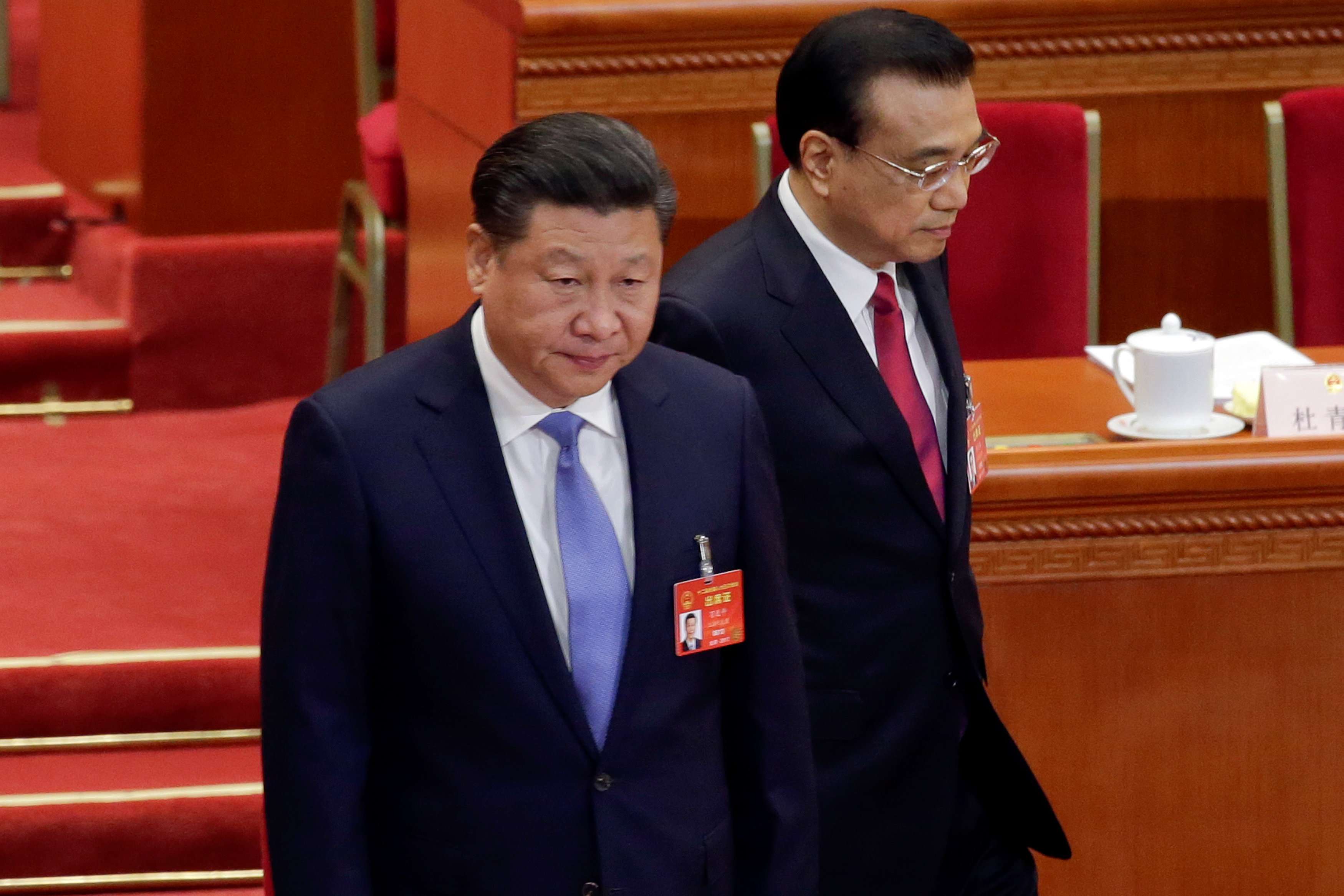 President Xi Jinping and Premier Li Keqiang arrive for the opening session of the National People's Congress in Beijing. Photo: Reuters