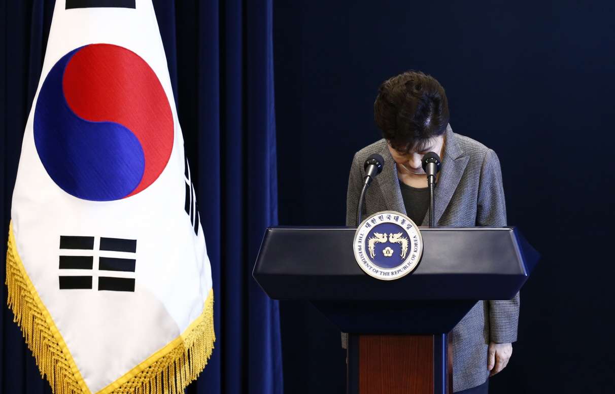 Park Geun-hye, the country’s first female president, has become its first president to be removed from office by impeachment. Photo: AFP