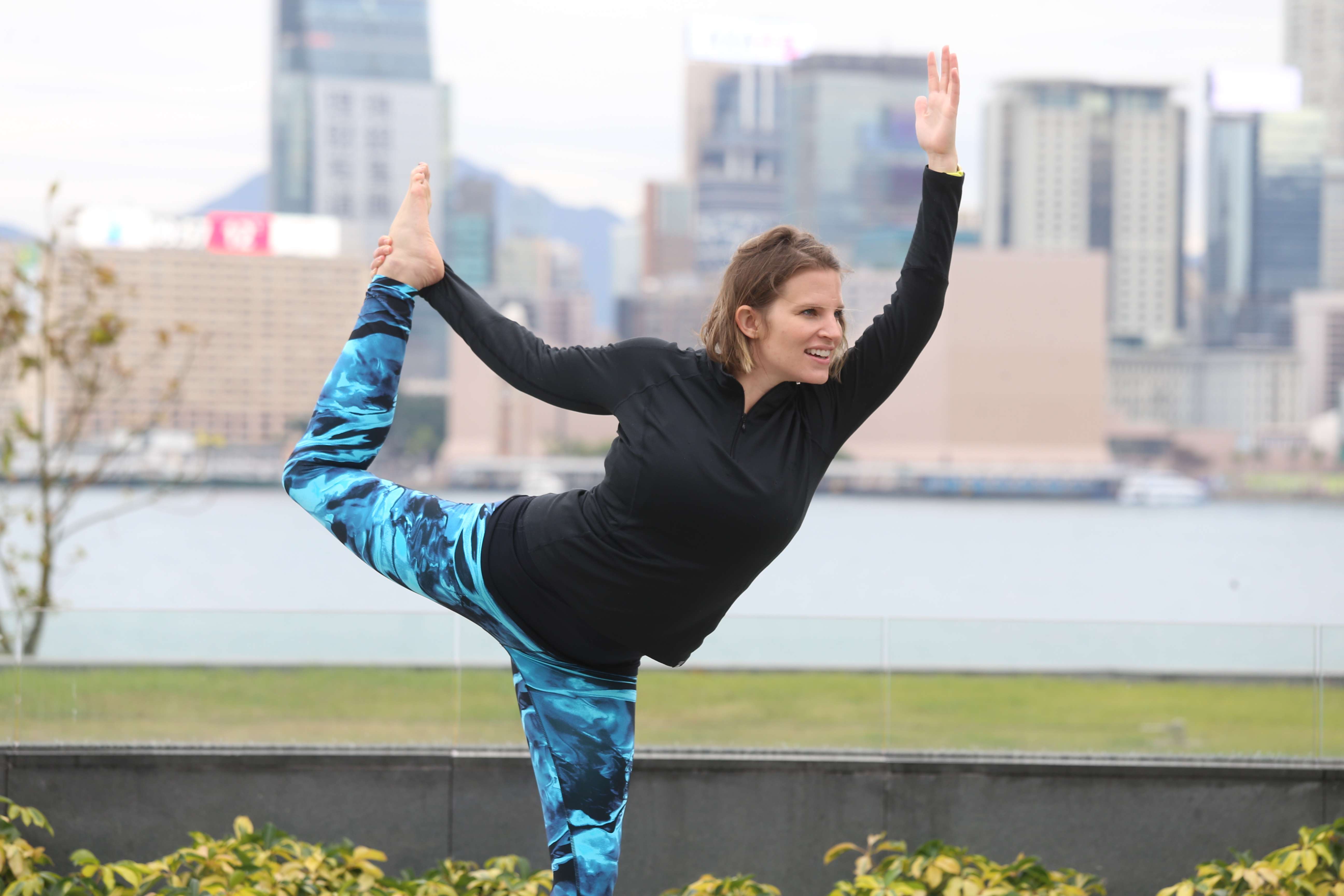 Facing a life of limited mobility and the prospect of a knee replacement after breaking her leg, Janae Hagan took up yoga  and now the 28-year-old American runs free vinyasa-style classes  in Admiralty