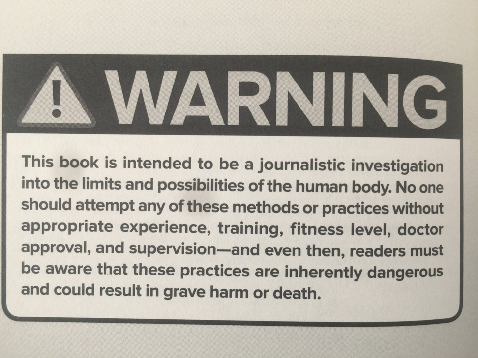 The disclaimer in Carney's book. Photo: Kevin Loria/Business Insider