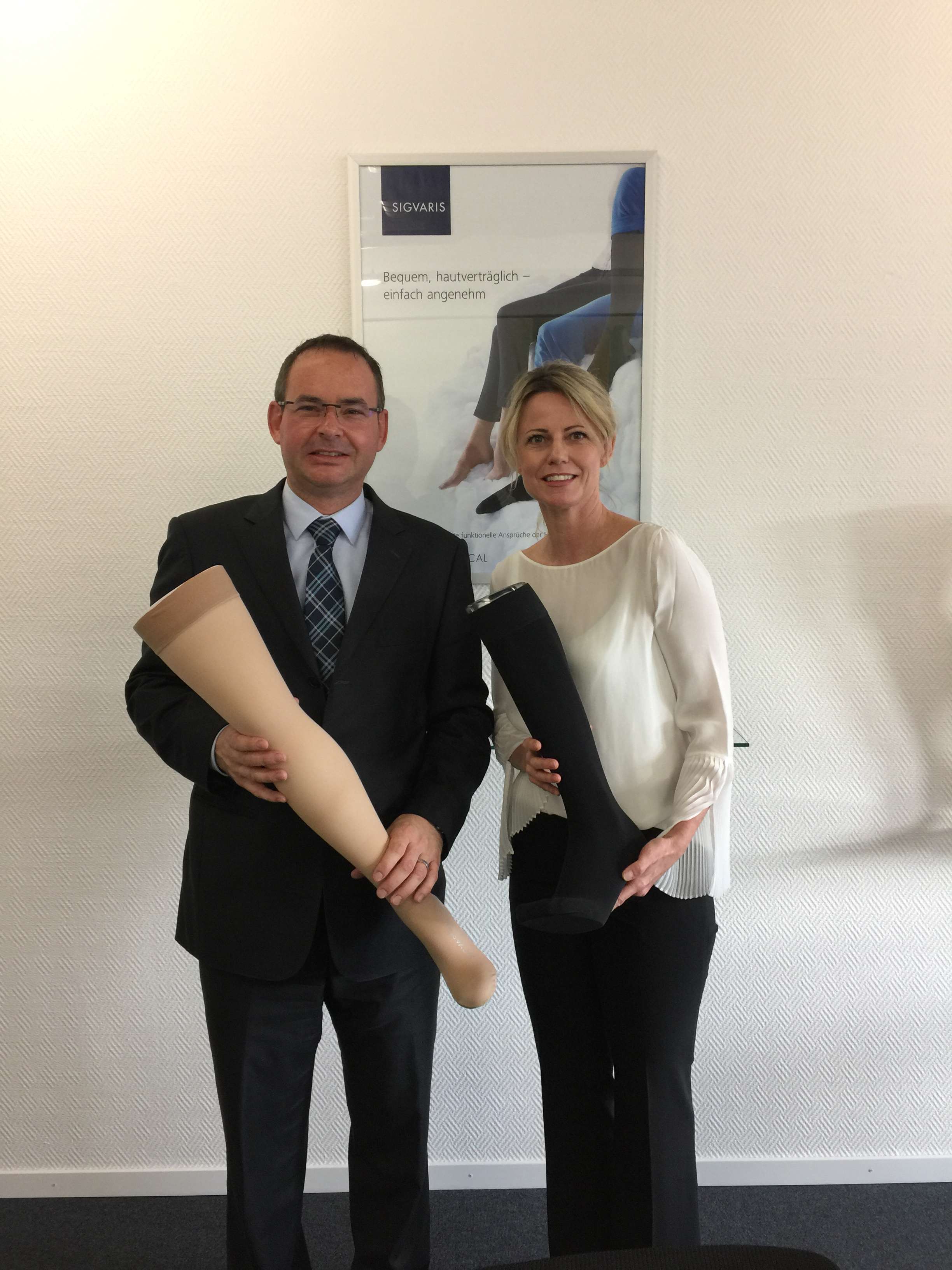 Christoph Künzler, chief financial officer; and Bettina Moosmann, head of corporate communications