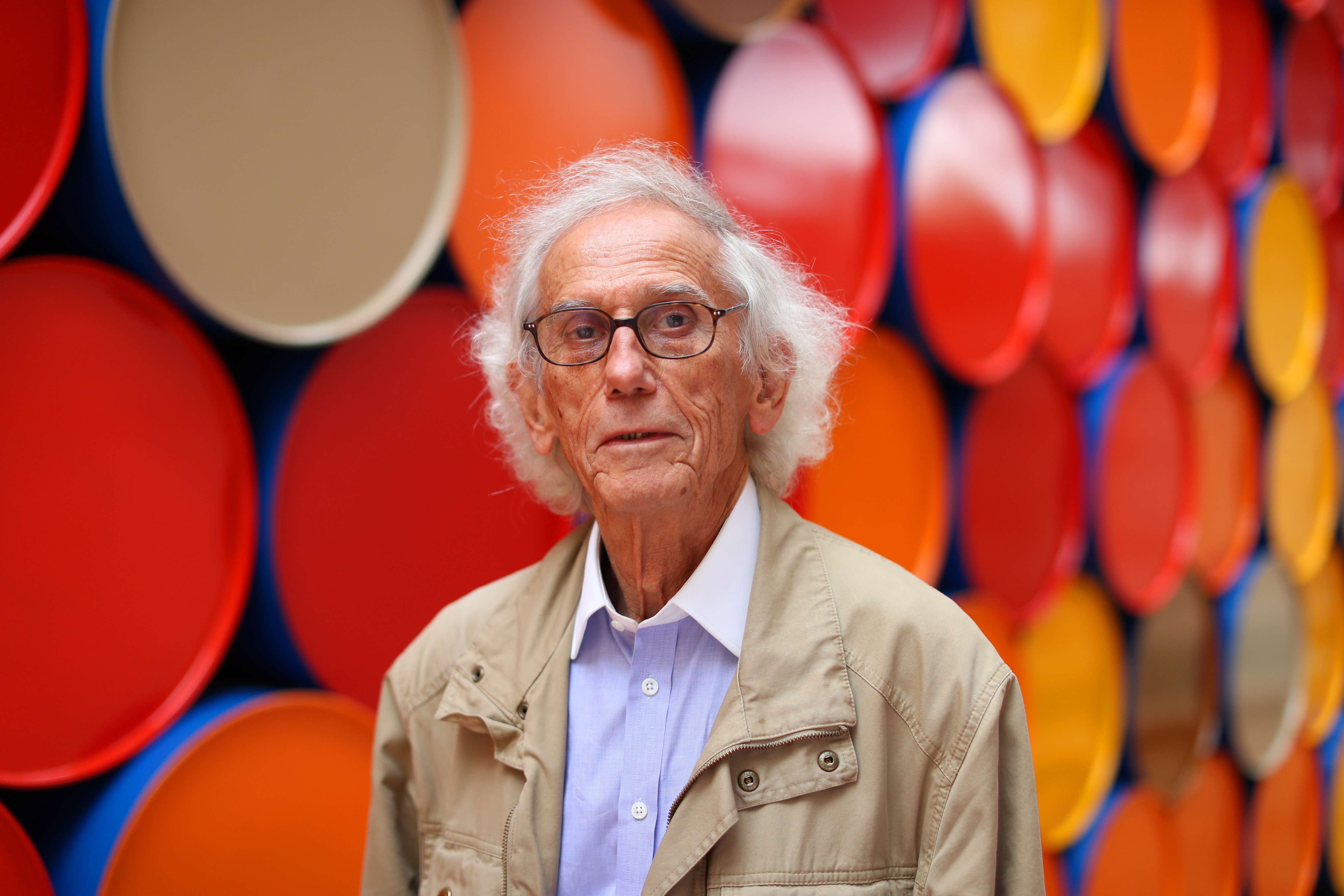 Bulgarian-born Christo, once a refugee, says he scrapped long-planned US project because of ‘that man’, and tells of his hope he can sell art in Hong Kong to fund 150-metre-high sculpture in UAE he planned with his late wife