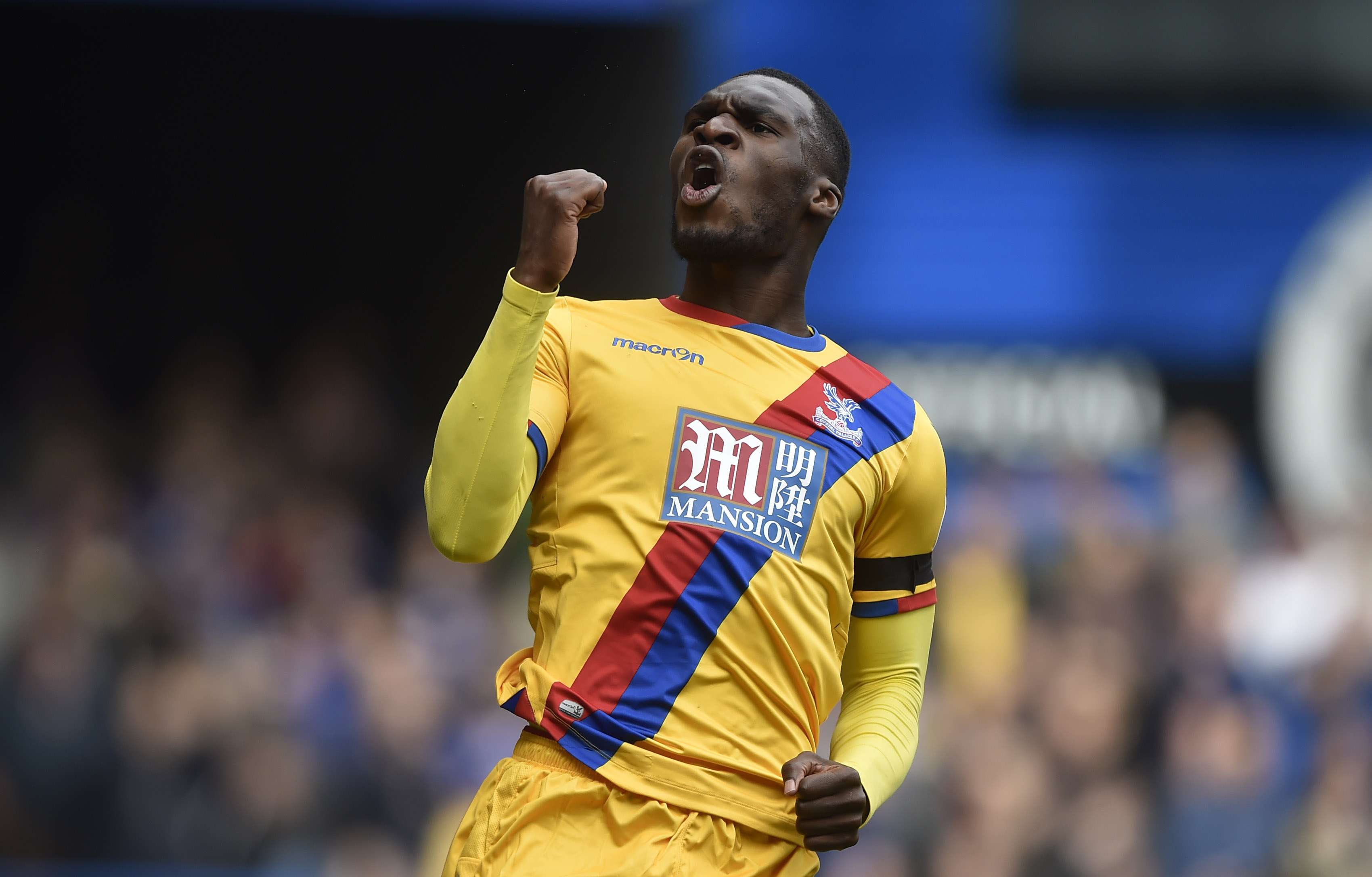 Crystal Palace's Christian Benteke celebrates scoring against Chelsea. Photo: Reuters