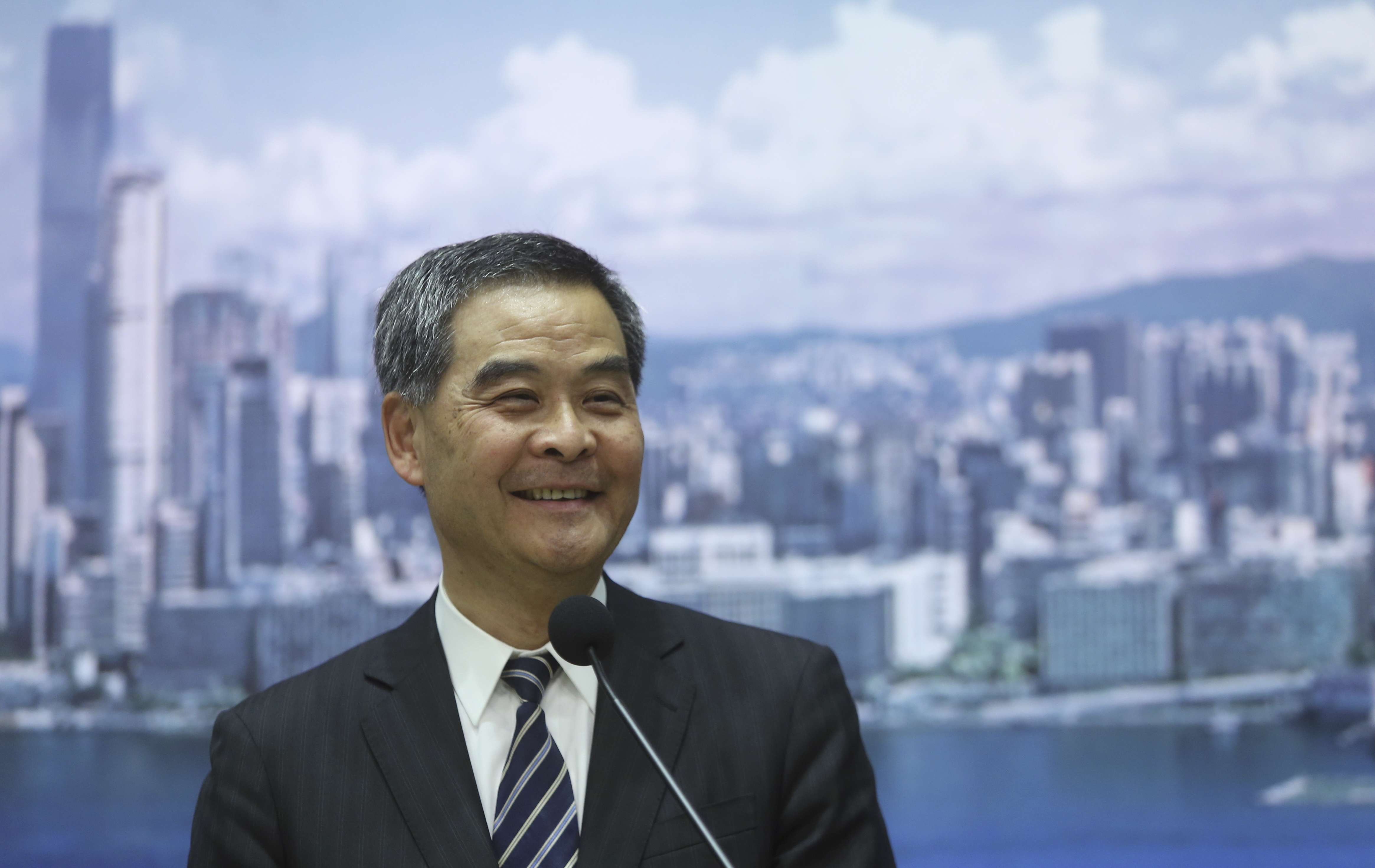 Leung Chun-ying will lead the tour of six mainland cities. Photo: Sam Tsang