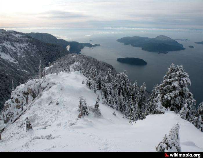 The view from snowy Mount Harvey near Vancouver, where five hikers have been killed. Photo: Wikimapia