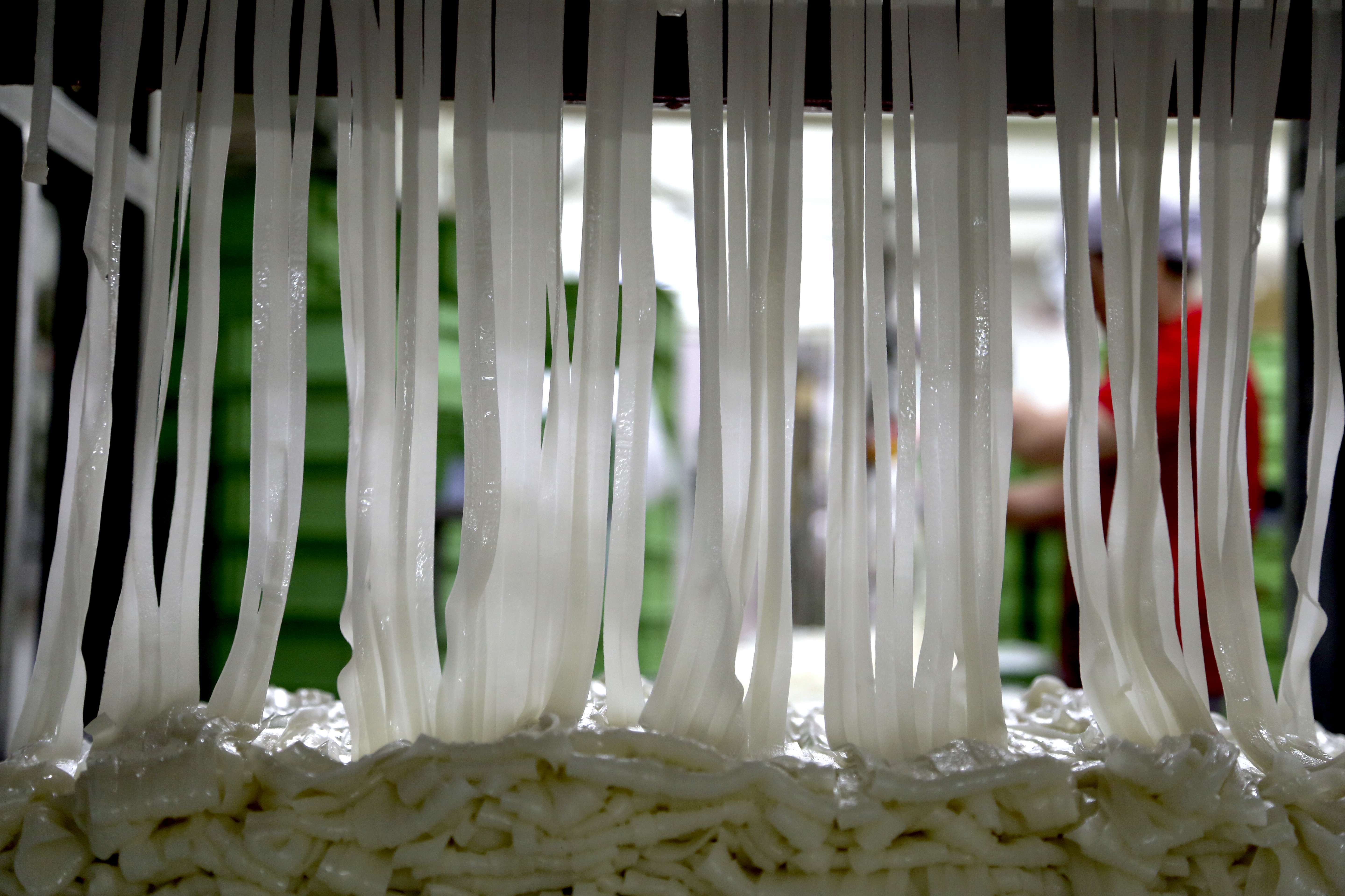 Noodle processing at one of Cheung Wing Kee’s Hung Hom factories. Pictures: James Wendlinger