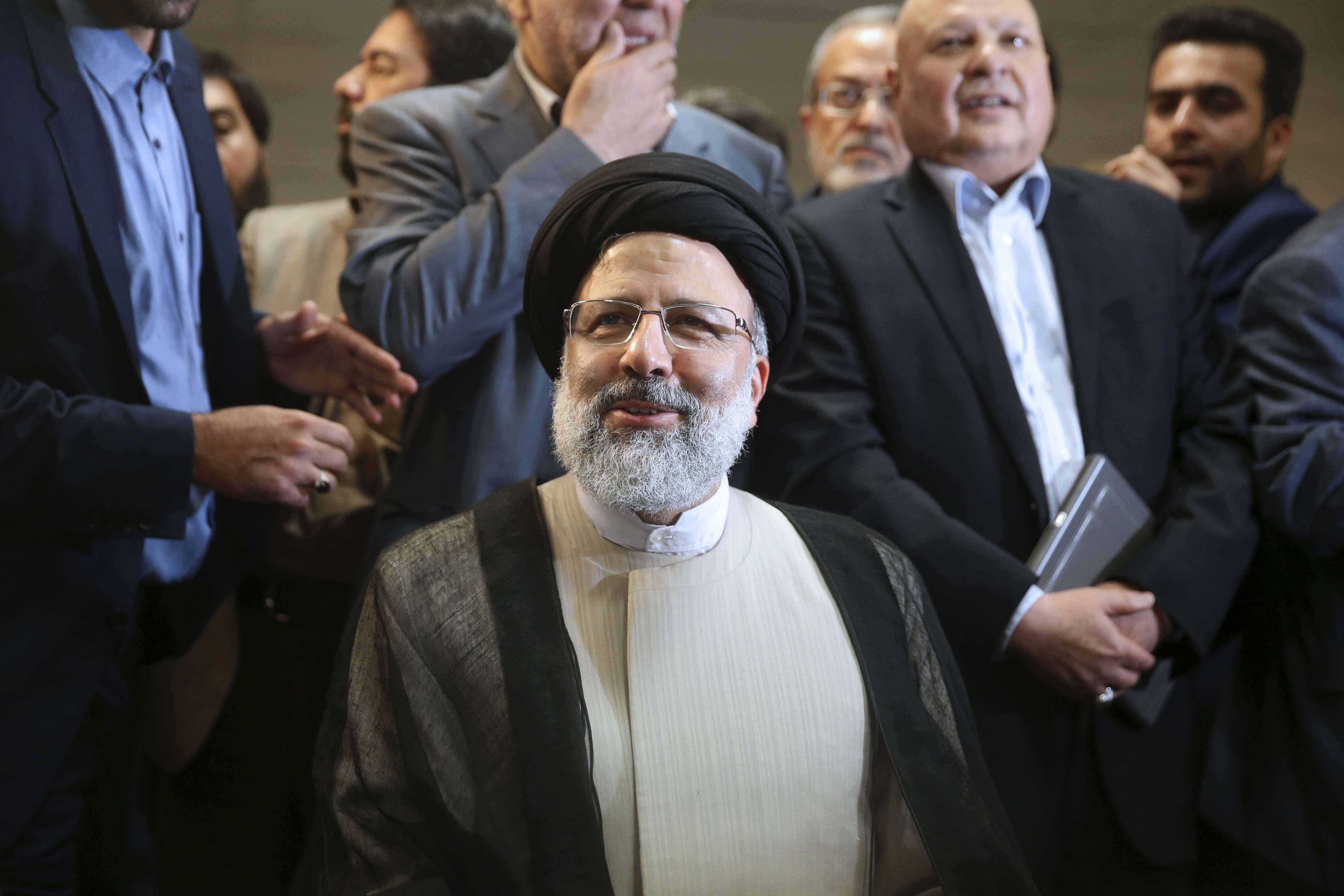 Iranian cleric Ebrahim Raisi registers his candidacy for the May 19 presidential elections. Photo: AP